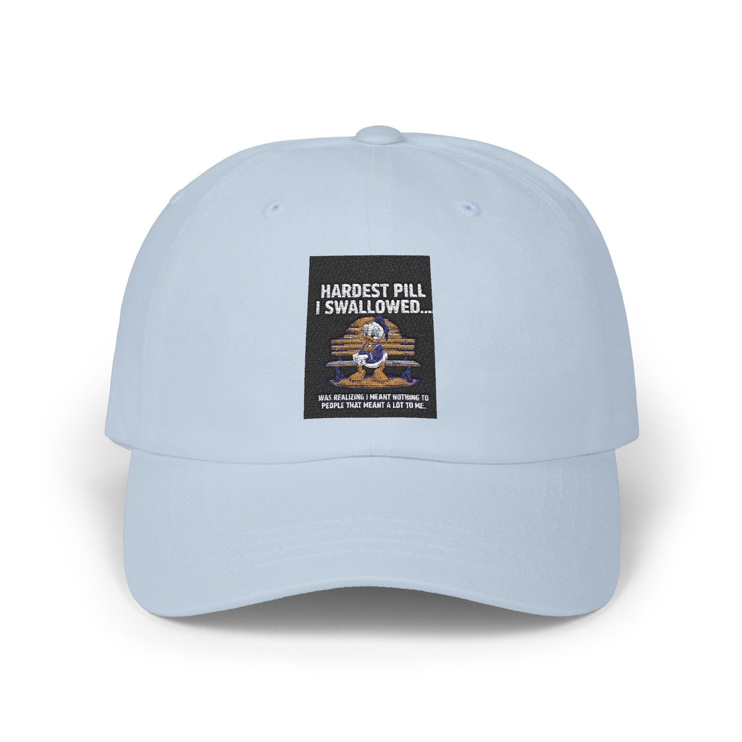 Classic Dad Cap - "Hardest Pill I Swallowed" Casual White Hat for Everyday Wear - Laughing N Style