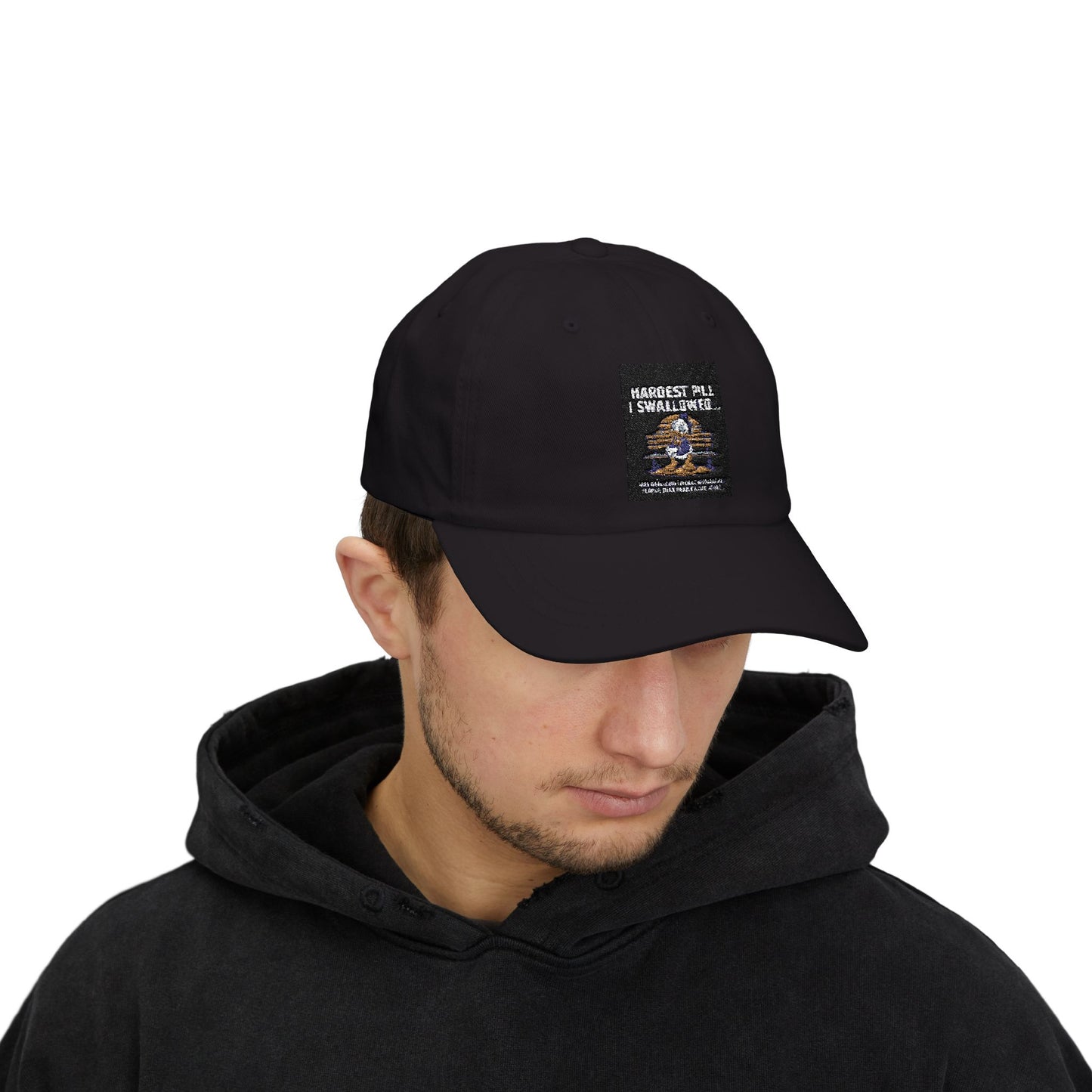 Classic Dad Cap - "Hardest Pill I Swallowed" Casual White Hat for Everyday Wear - Laughing N Style