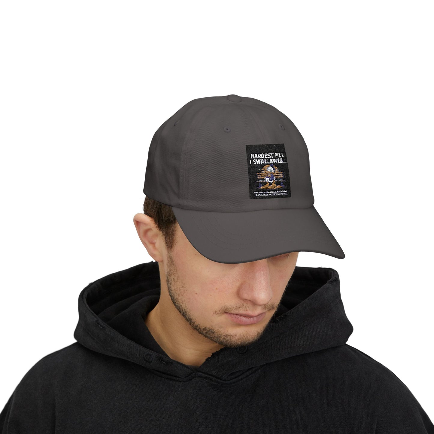 Classic Dad Cap - "Hardest Pill I Swallowed" Casual White Hat for Everyday Wear - Laughing N Style