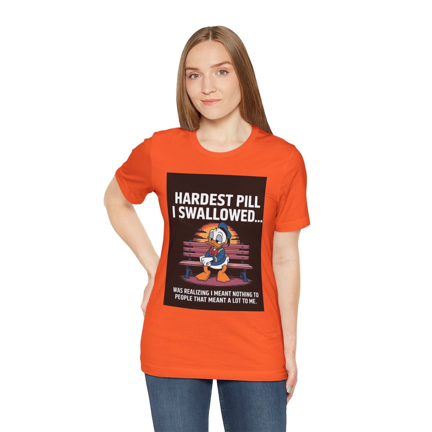 Hardest Pill Unisex Jersey Tee - Reflective Graphic T-Shirt for Thoughtful Wearers - Laughing N Style