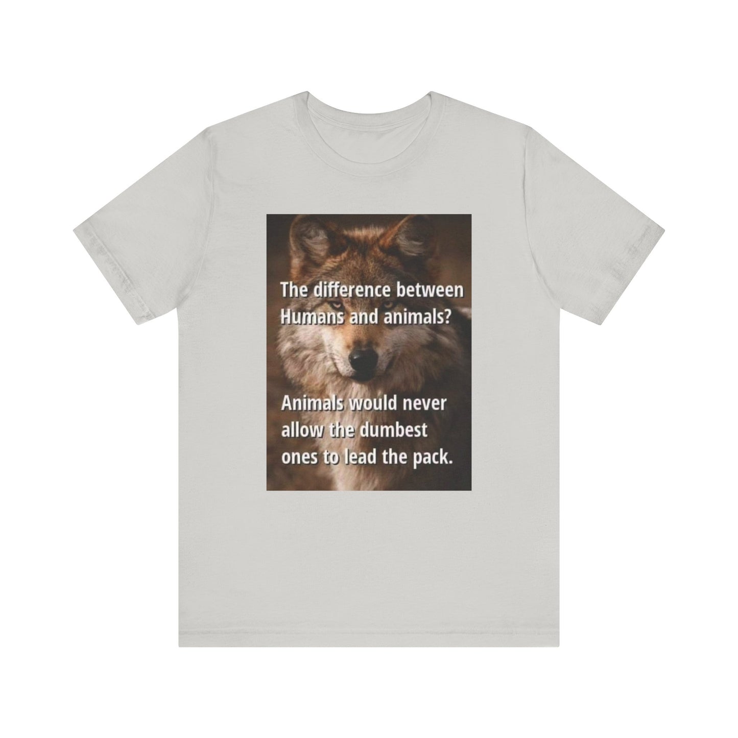 Humorous Animal-Themed Unisex Jersey Tee - "The Difference Between Humans and Animals?" - Laughing N Style