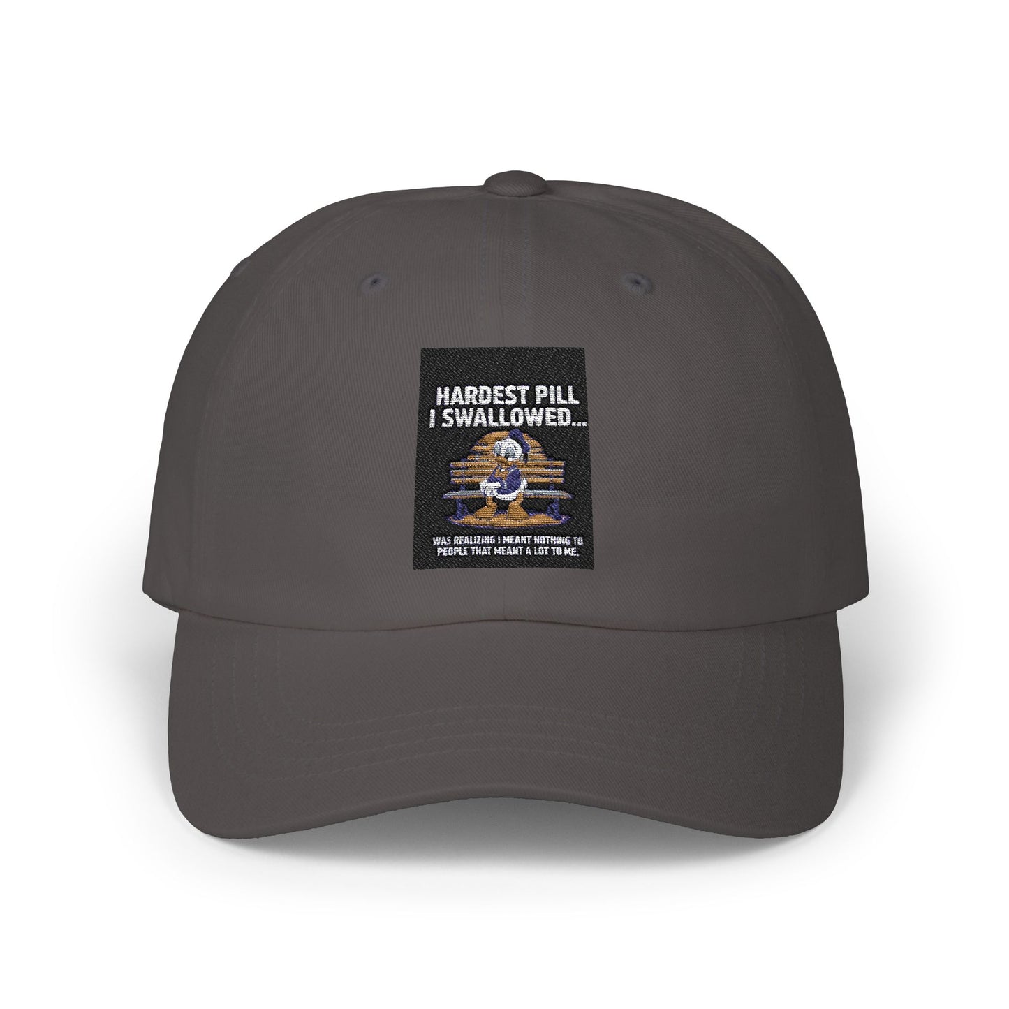 Classic Dad Cap - "Hardest Pill I Swallowed" Casual White Hat for Everyday Wear - Laughing N Style