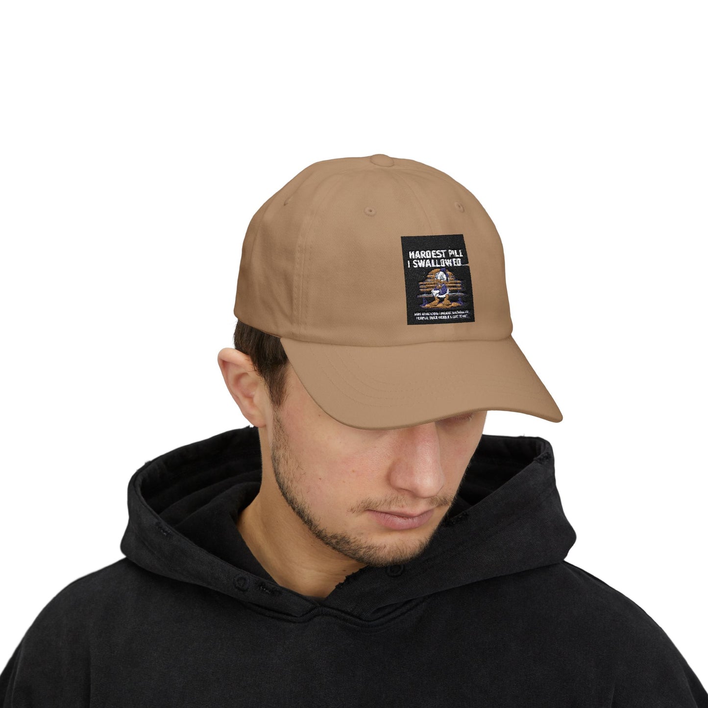 Classic Dad Cap - "Hardest Pill I Swallowed" Casual White Hat for Everyday Wear - Laughing N Style