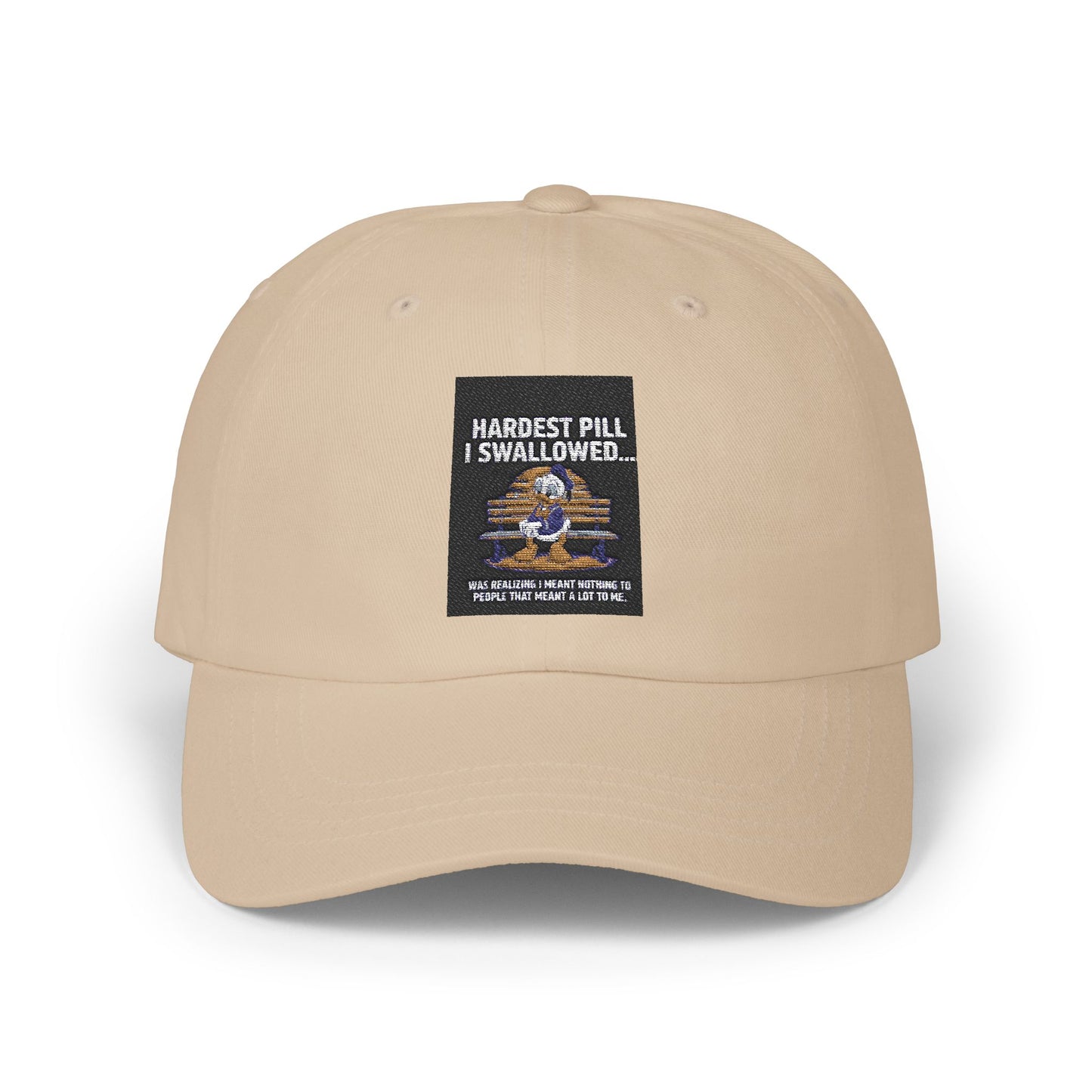 Classic Dad Cap - "Hardest Pill I Swallowed" Casual White Hat for Everyday Wear - Laughing N Style