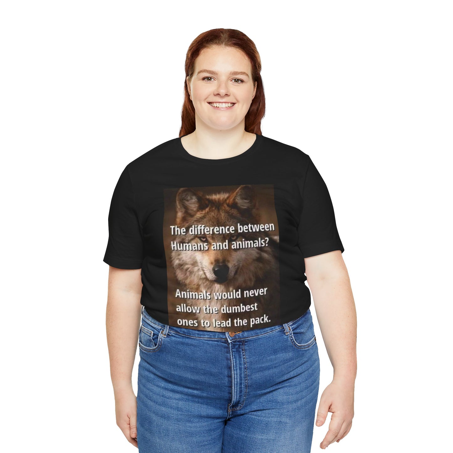 Humorous Animal-Themed Unisex Jersey Tee - "The Difference Between Humans and Animals?" - Laughing N Style