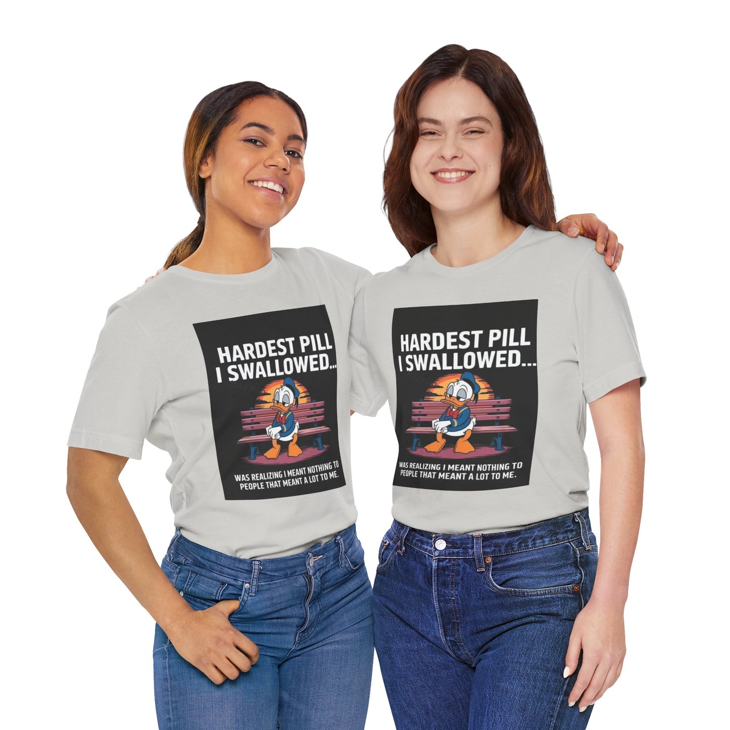 Hardest Pill Unisex Jersey Tee - Reflective Graphic T-Shirt for Thoughtful Wearers - Laughing N Style