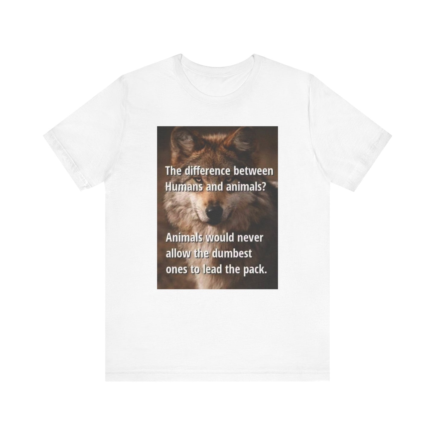 Humorous Animal-Themed Unisex Jersey Tee - "The Difference Between Humans and Animals?" - Laughing N Style