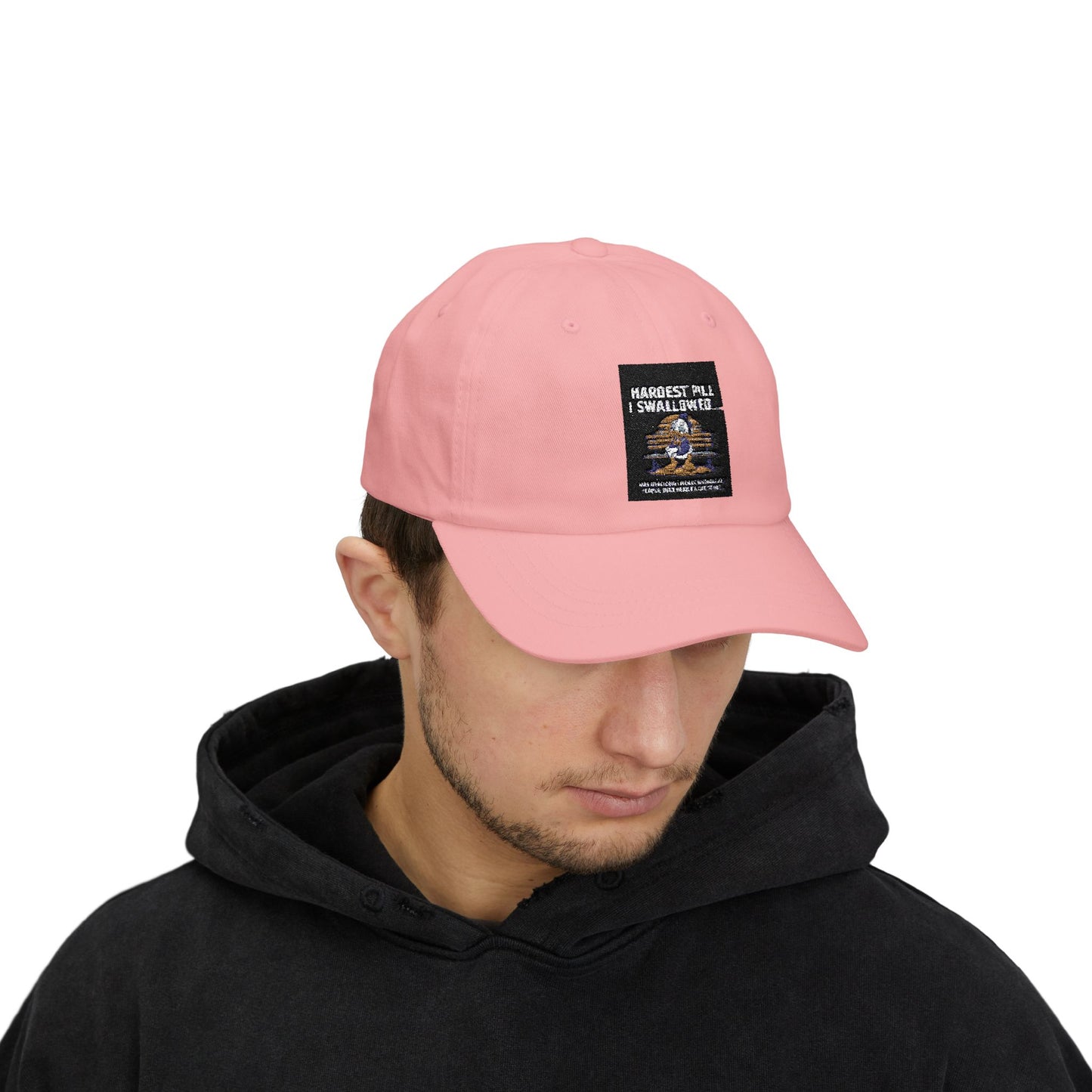 Classic Dad Cap - "Hardest Pill I Swallowed" Casual White Hat for Everyday Wear - Laughing N Style