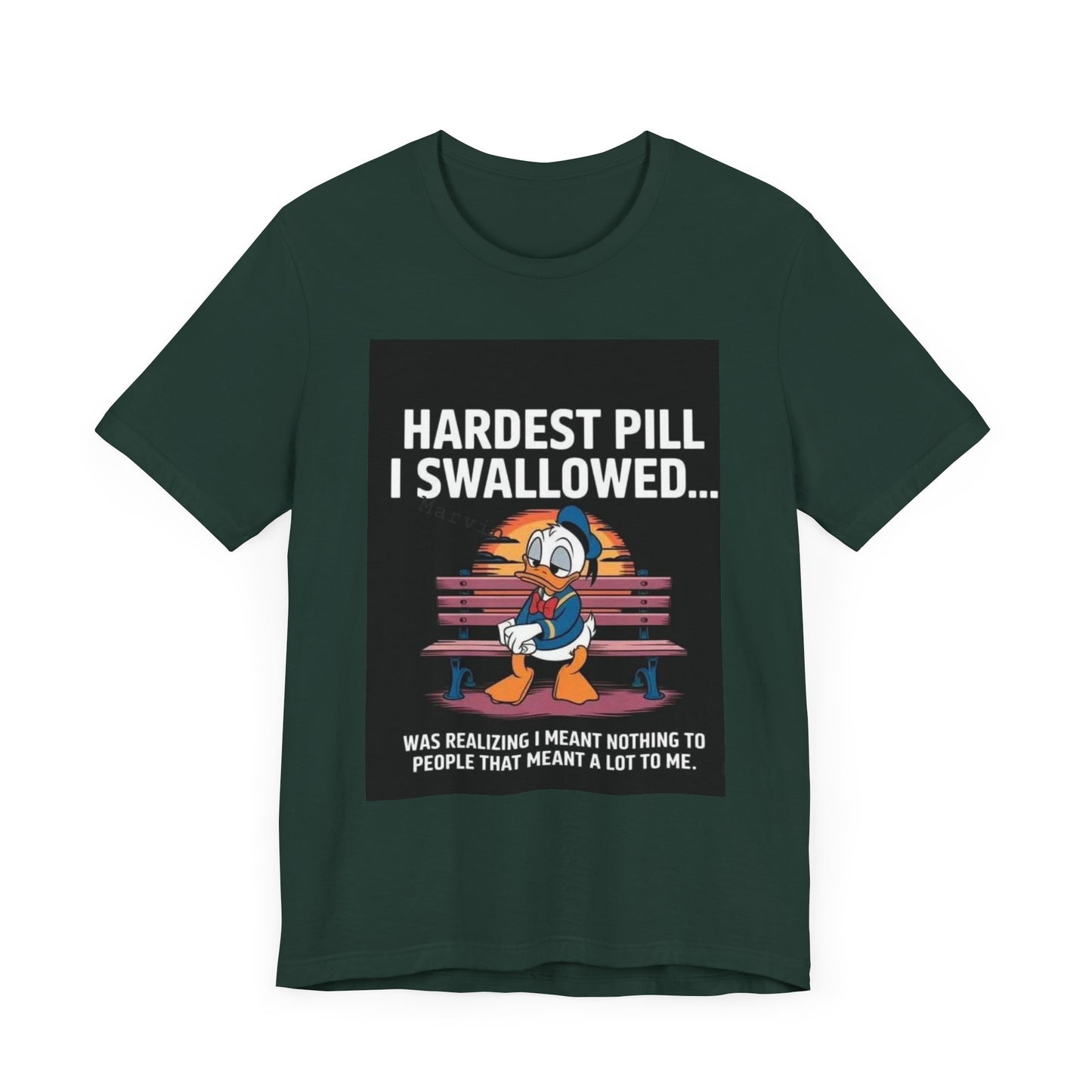 Hardest Pill Unisex Jersey Tee - Reflective Graphic T-Shirt for Thoughtful Wearers - Laughing N Style