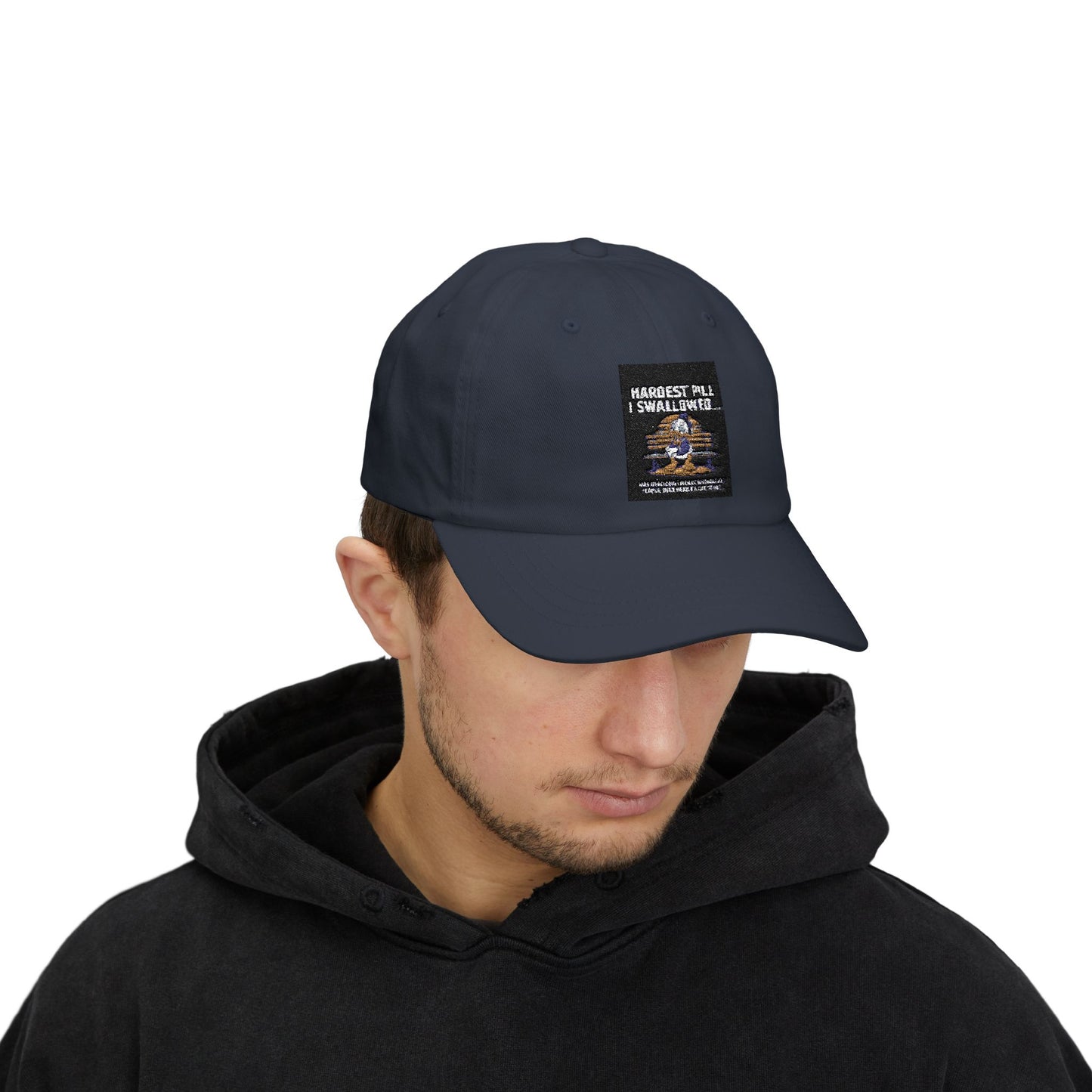 Classic Dad Cap - "Hardest Pill I Swallowed" Casual White Hat for Everyday Wear - Laughing N Style