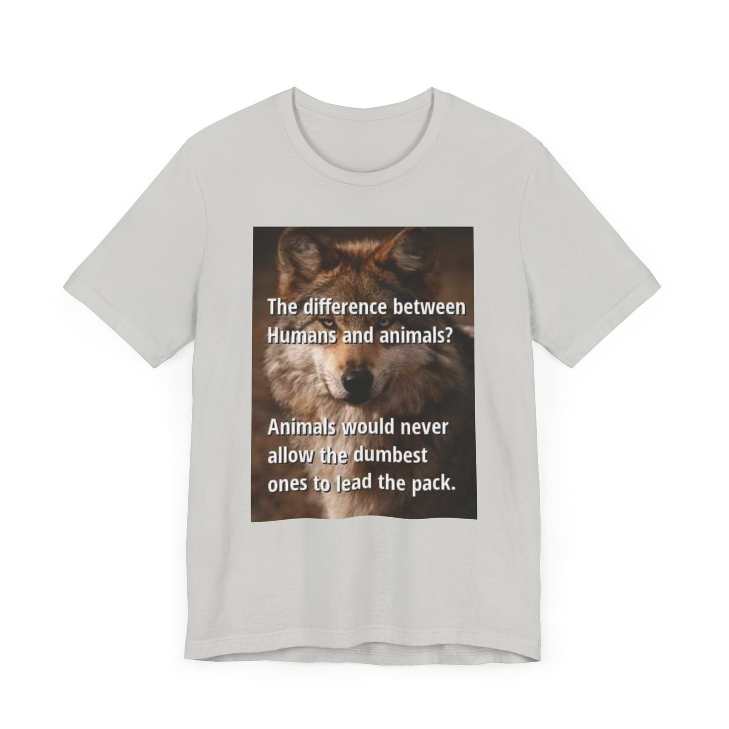 Humorous Animal-Themed Unisex Jersey Tee - "The Difference Between Humans and Animals?" - Laughing N Style