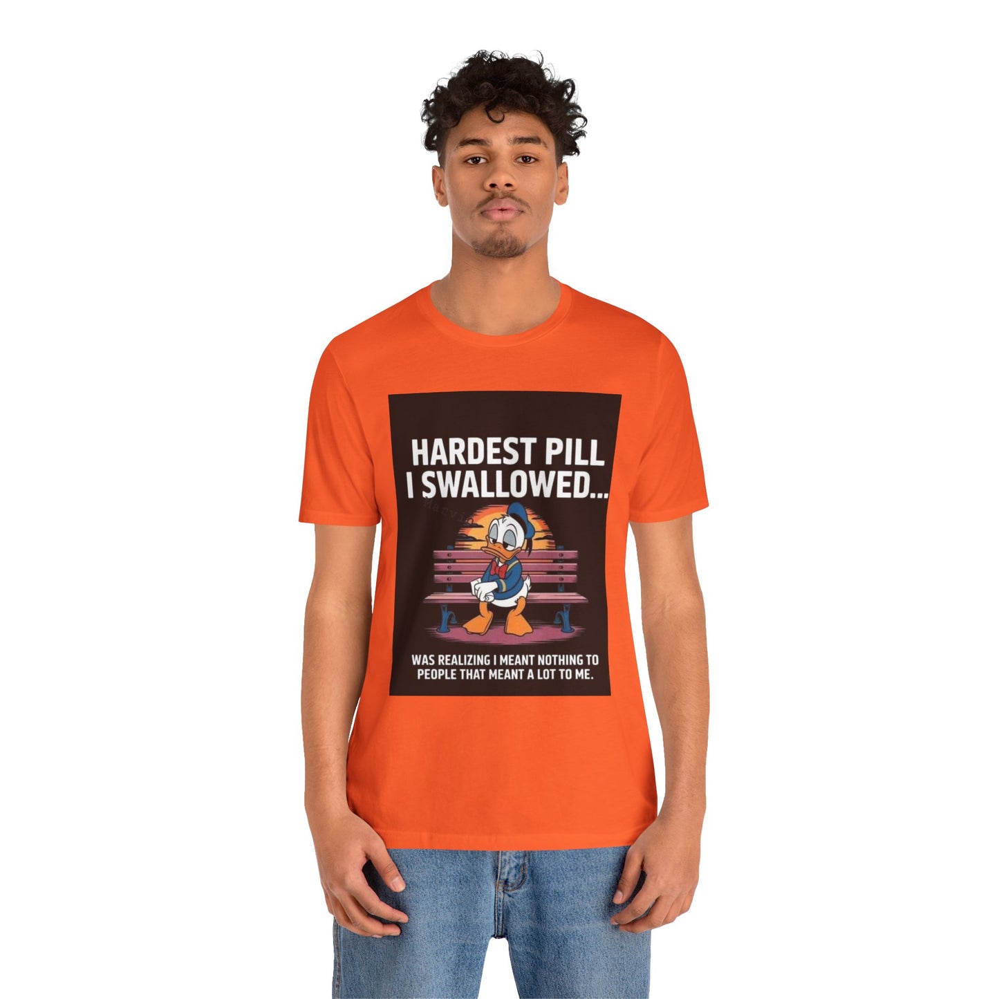 Hardest Pill Unisex Jersey Tee - Reflective Graphic T-Shirt for Thoughtful Wearers - Laughing N Style