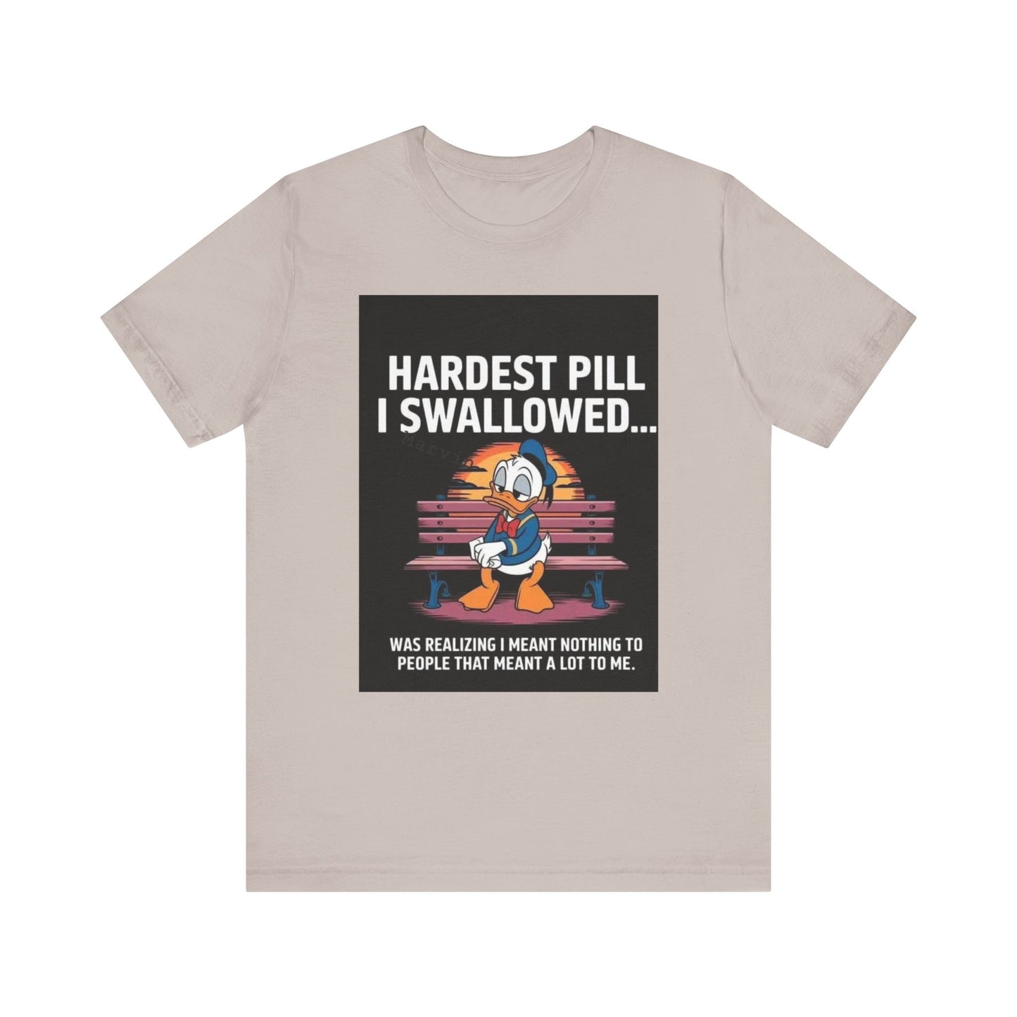 Hardest Pill Unisex Jersey Tee - Reflective Graphic T-Shirt for Thoughtful Wearers - Laughing N Style