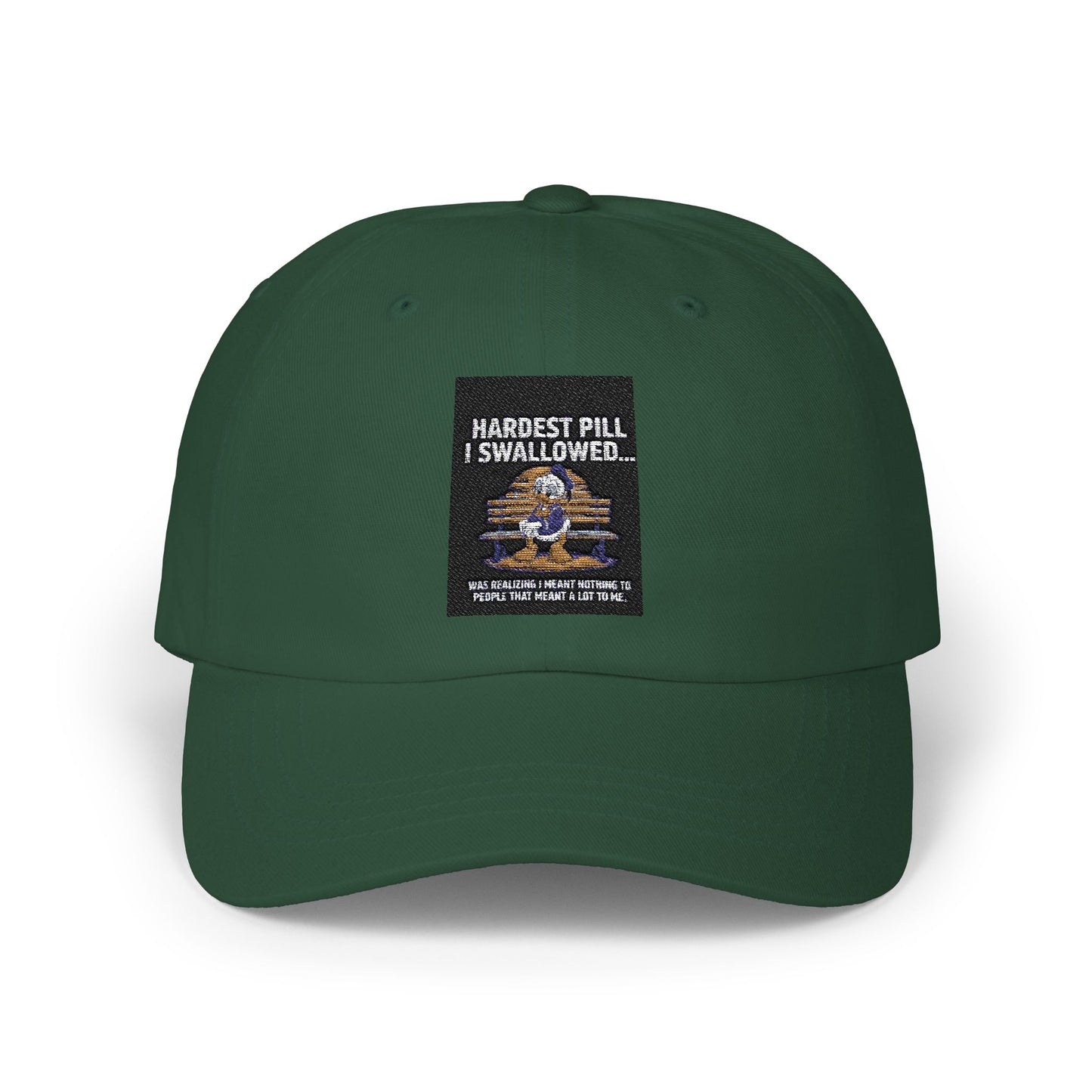 Classic Dad Cap - "Hardest Pill I Swallowed" Casual White Hat for Everyday Wear - Laughing N Style