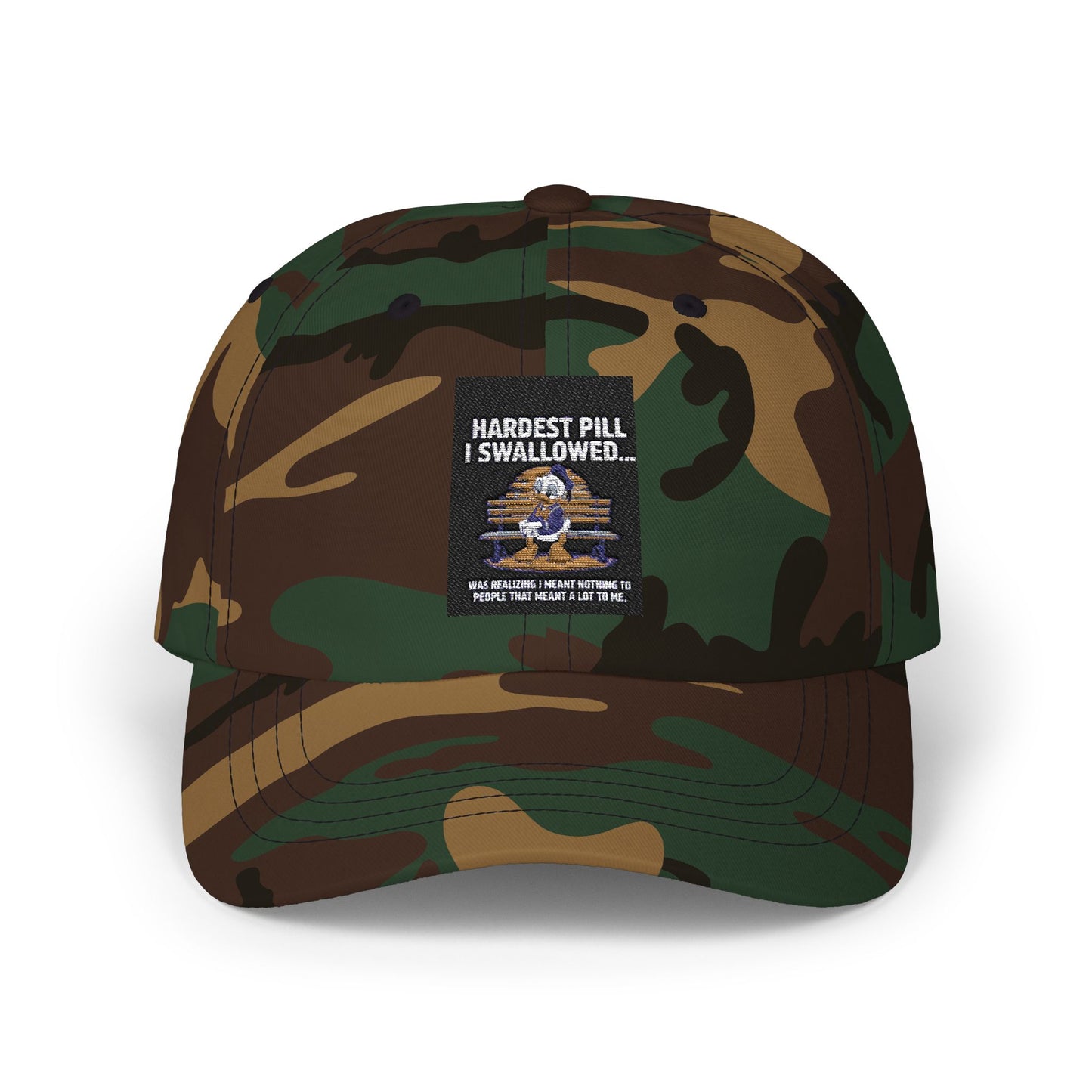 Classic Dad Cap - "Hardest Pill I Swallowed" Casual White Hat for Everyday Wear - Laughing N Style