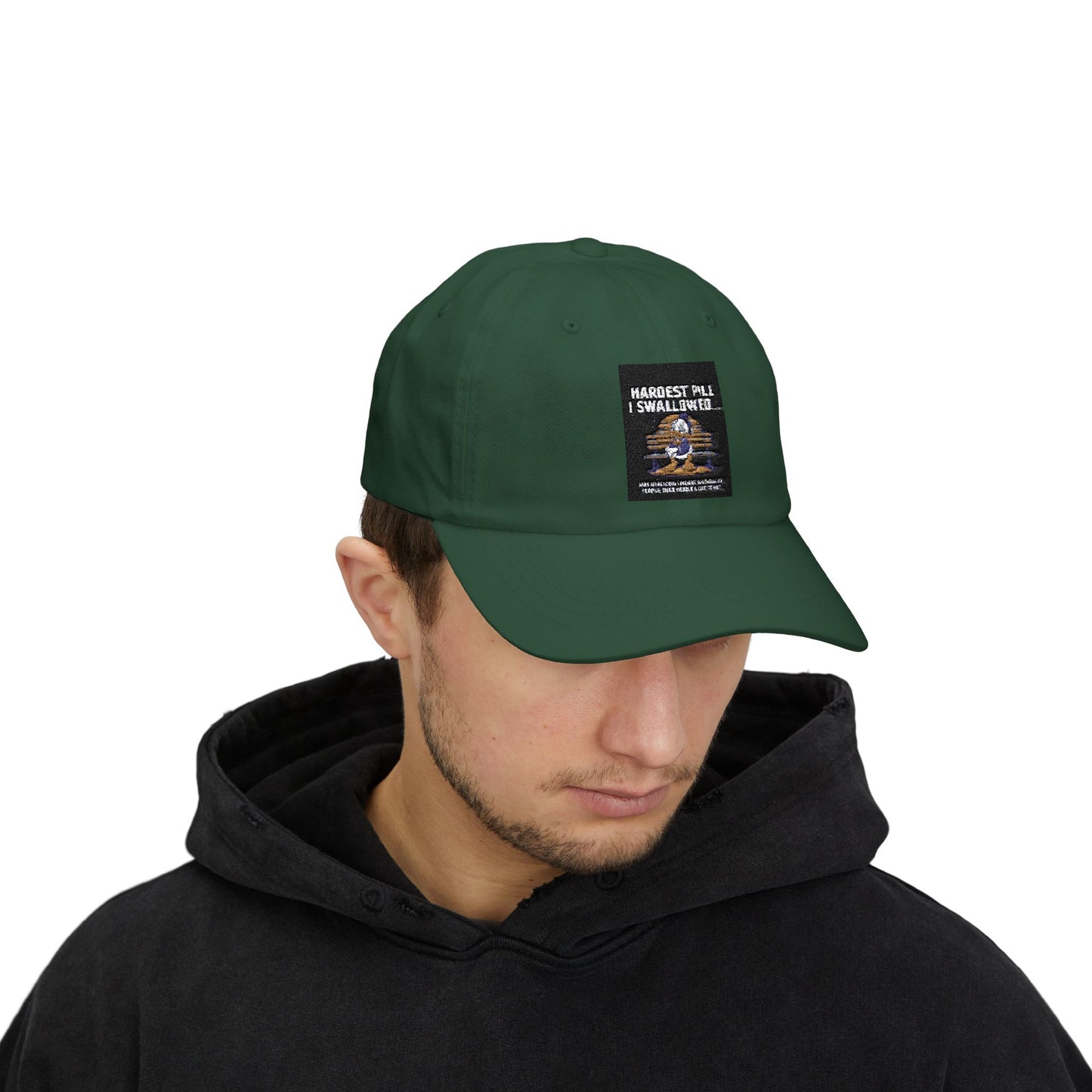 Classic Dad Cap - "Hardest Pill I Swallowed" Casual White Hat for Everyday Wear - Laughing N Style