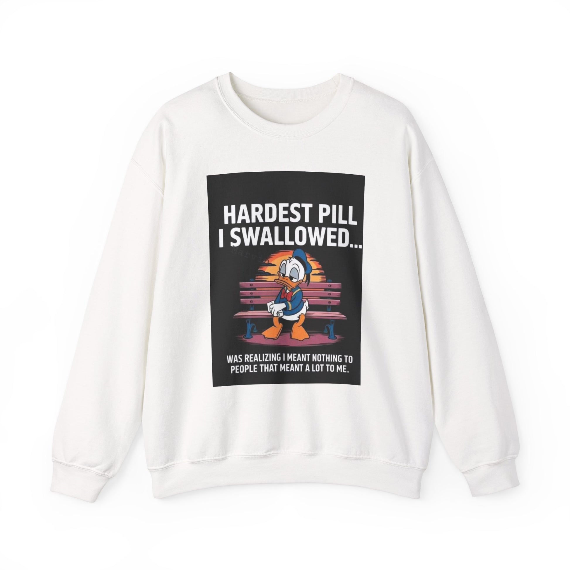 Hardest Pill I Swallowed Unisex Crewneck Sweatshirt - Emotional Comfort Wear - Laughing N Style 
