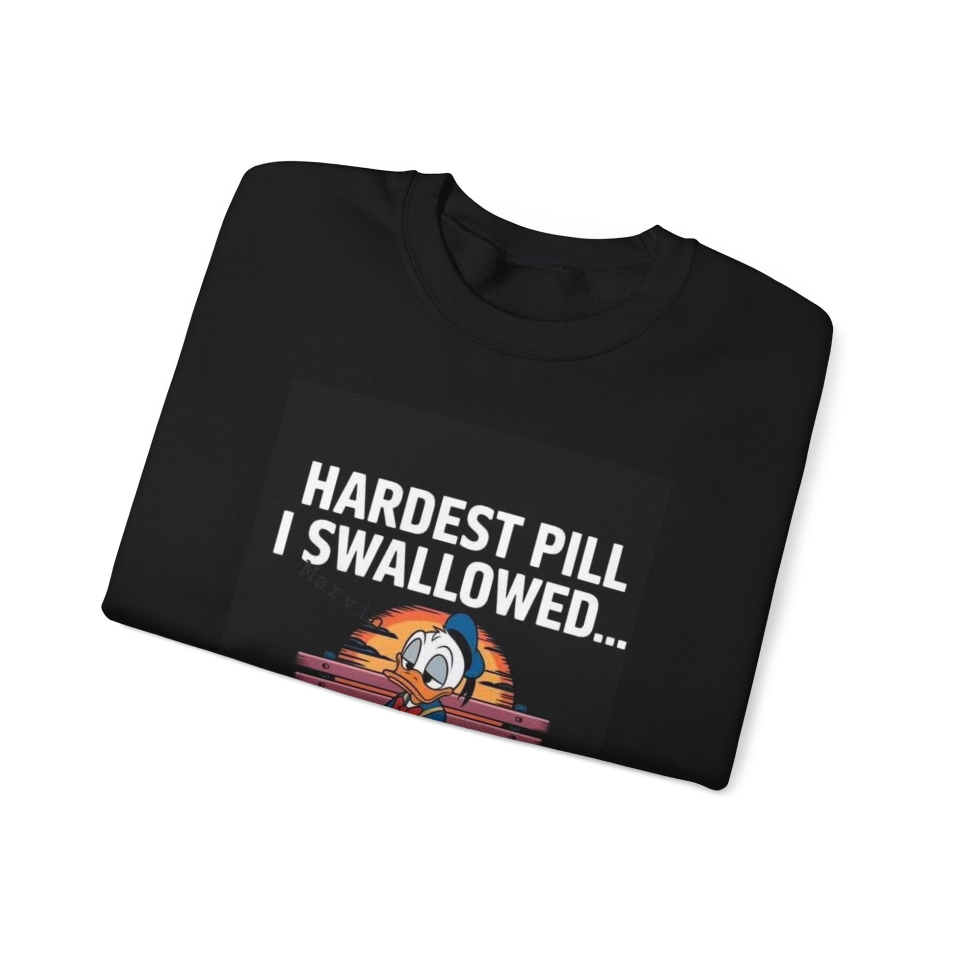 Hardest Pill I Swallowed Unisex Crewneck Sweatshirt - Emotional Comfort Wear - Laughing N Style 