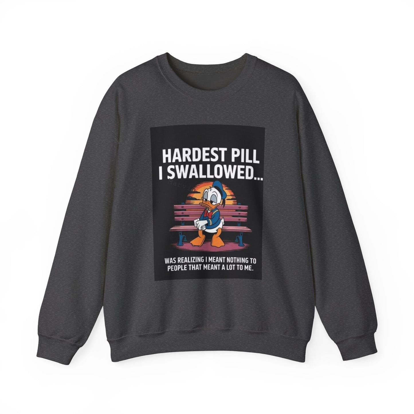 Hardest Pill I Swallowed Unisex Crewneck Sweatshirt - Emotional Comfort Wear - Laughing N Style 