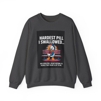 Hardest Pill I Swallowed Unisex Crewneck Sweatshirt - Emotional Comfort Wear - Laughing N Style 