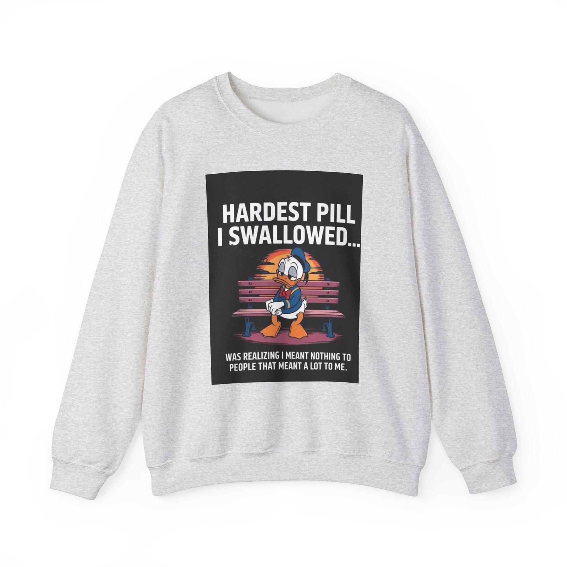 Hardest Pill I Swallowed Unisex Crewneck Sweatshirt - Emotional Comfort Wear - Laughing N Style 