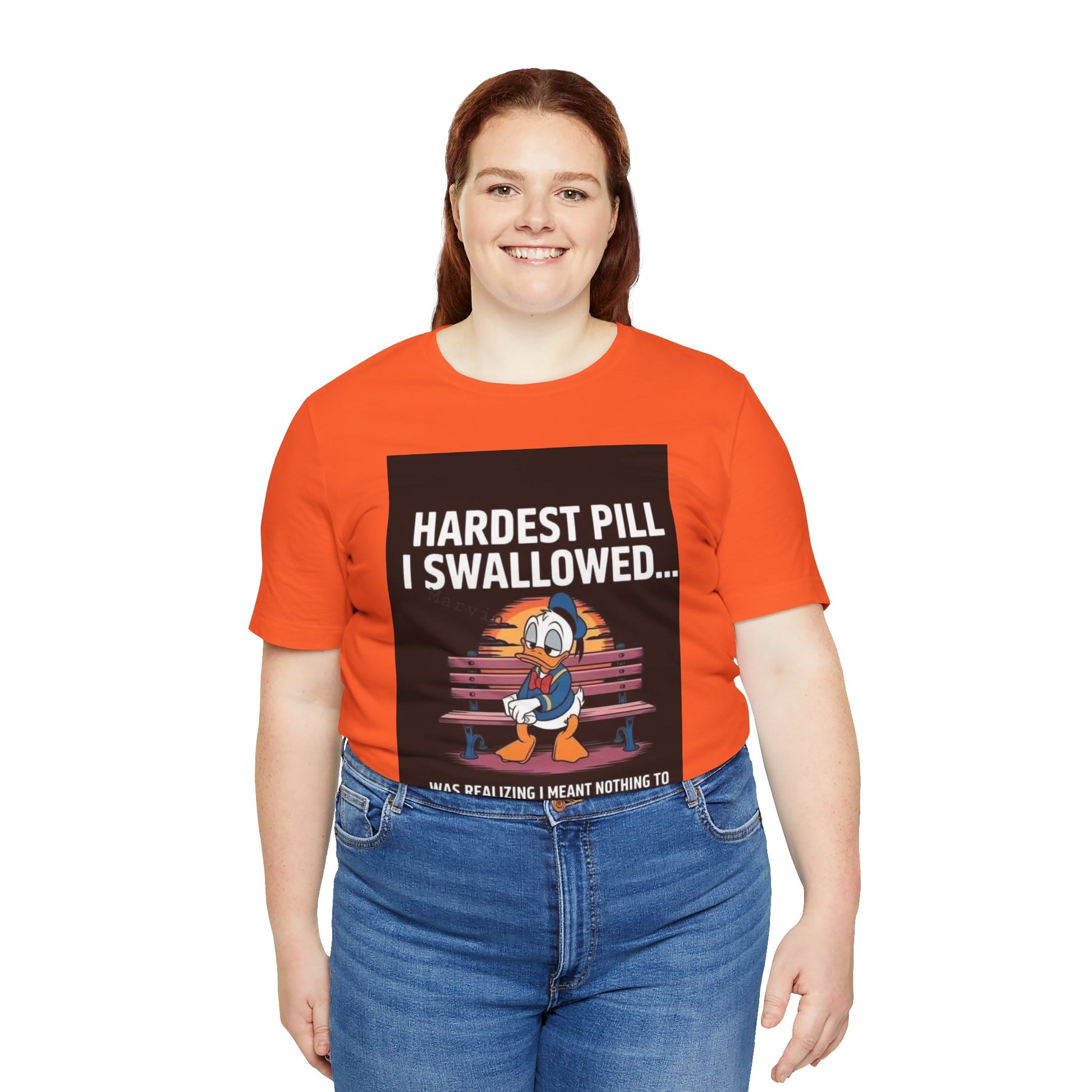 Hardest Pill Unisex Jersey Tee - Reflective Graphic T-Shirt for Thoughtful Wearers - Laughing N Style 
