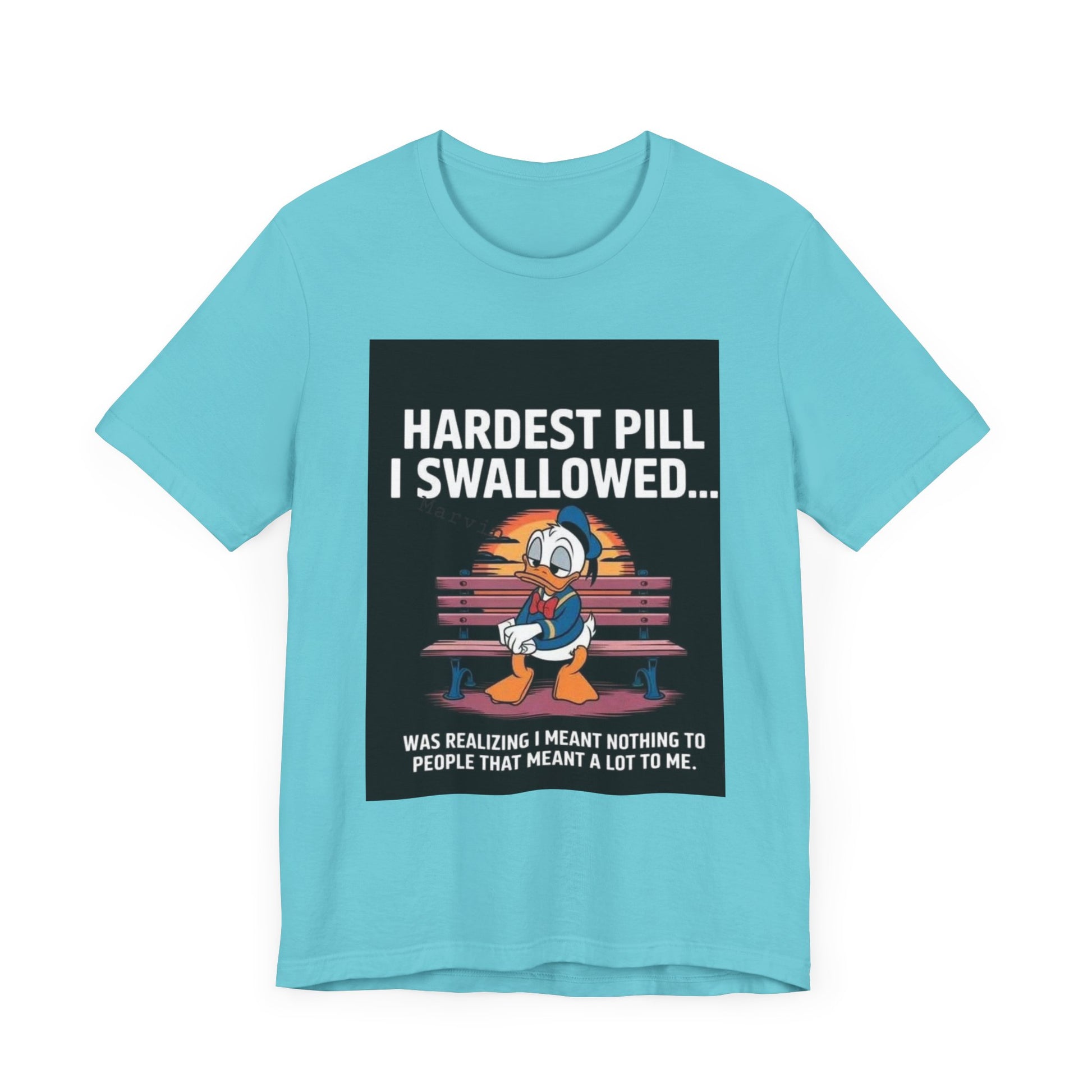 Hardest Pill Unisex Jersey Tee - Reflective Graphic T-Shirt for Thoughtful Wearers - Laughing N Style 