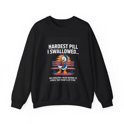 Hardest Pill I Swallowed Unisex Crewneck Sweatshirt - Emotional Comfort Wear - Laughing N Style 