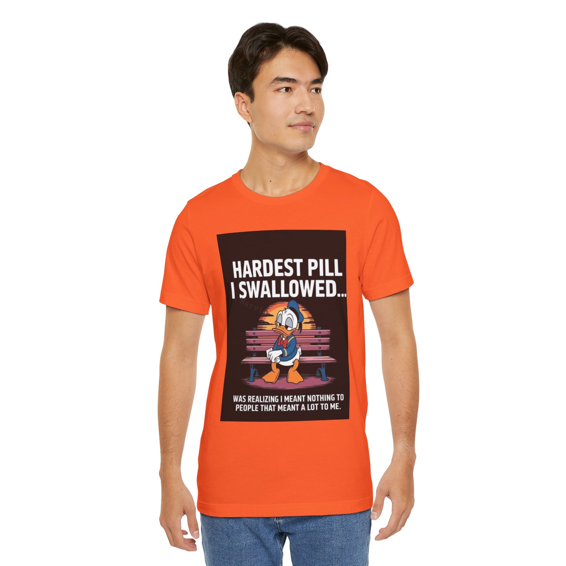 Hardest Pill Unisex Jersey Tee - Reflective Graphic T-Shirt for Thoughtful Wearers - Laughing N Style 