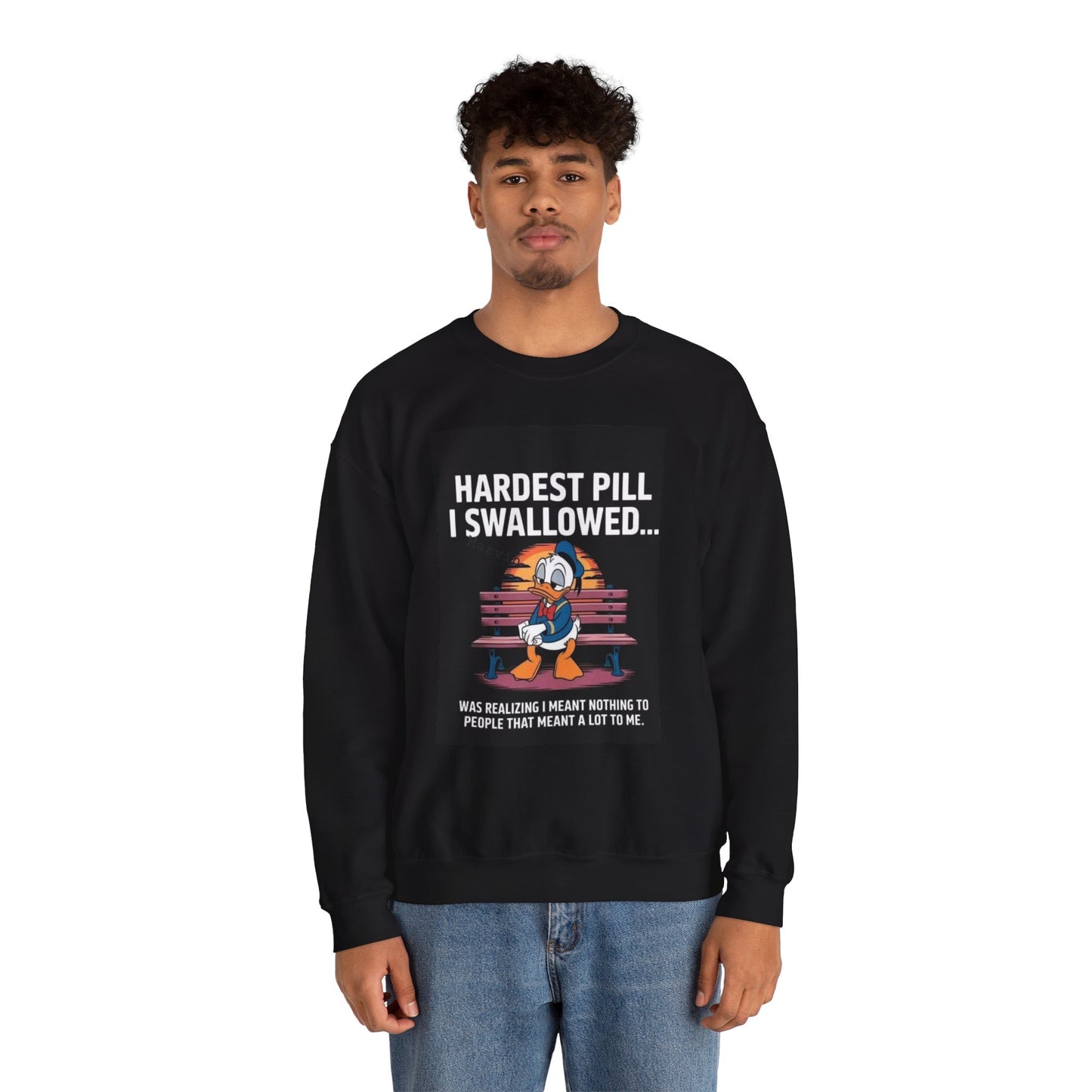 Hardest Pill I Swallowed Unisex Crewneck Sweatshirt - Emotional Comfort Wear - Laughing N Style 