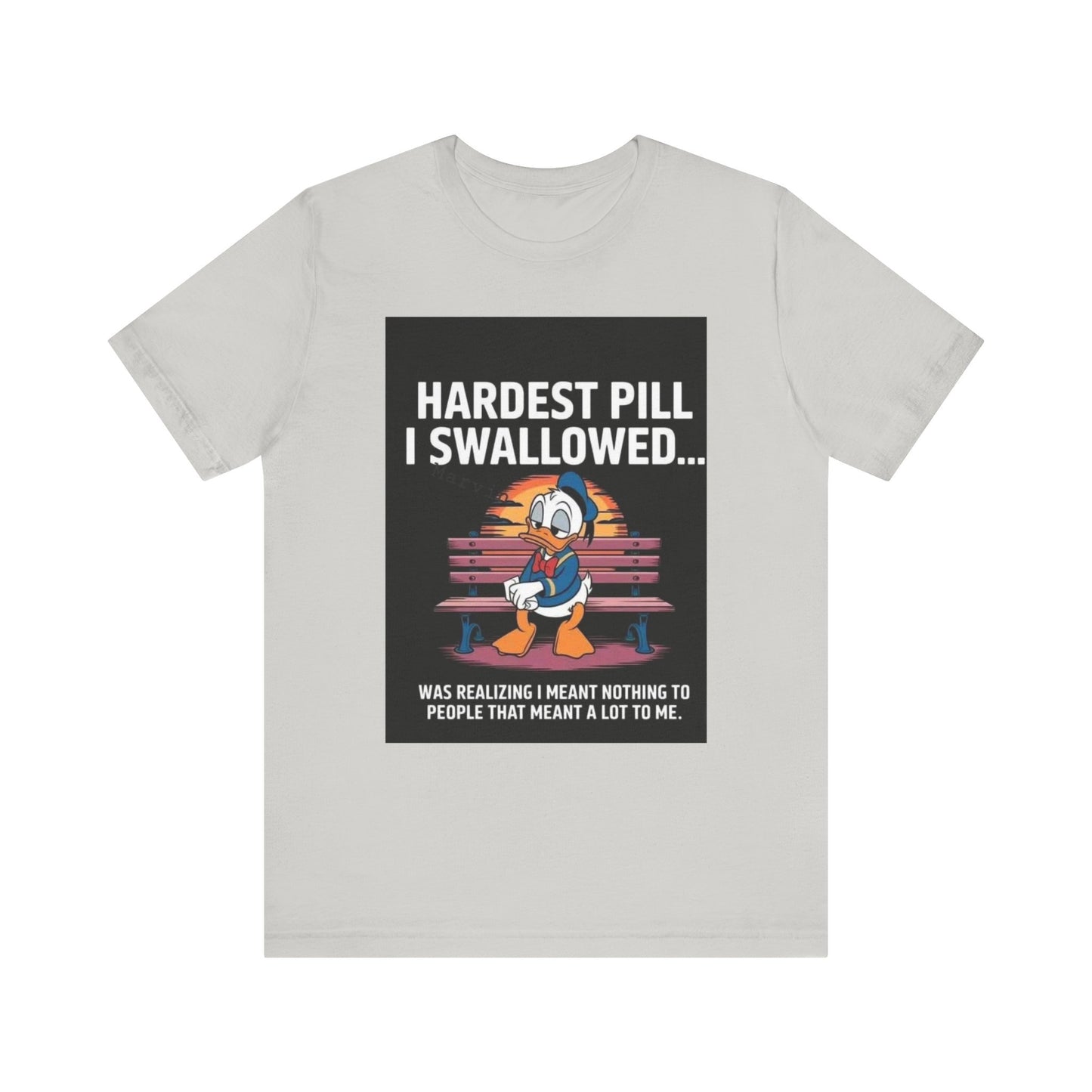 Hardest Pill Unisex Jersey Tee - Reflective Graphic T-Shirt for Thoughtful Wearers - Laughing N Style 