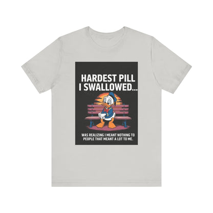 Hardest Pill Unisex Jersey Tee - Reflective Graphic T-Shirt for Thoughtful Wearers - Laughing N Style 
