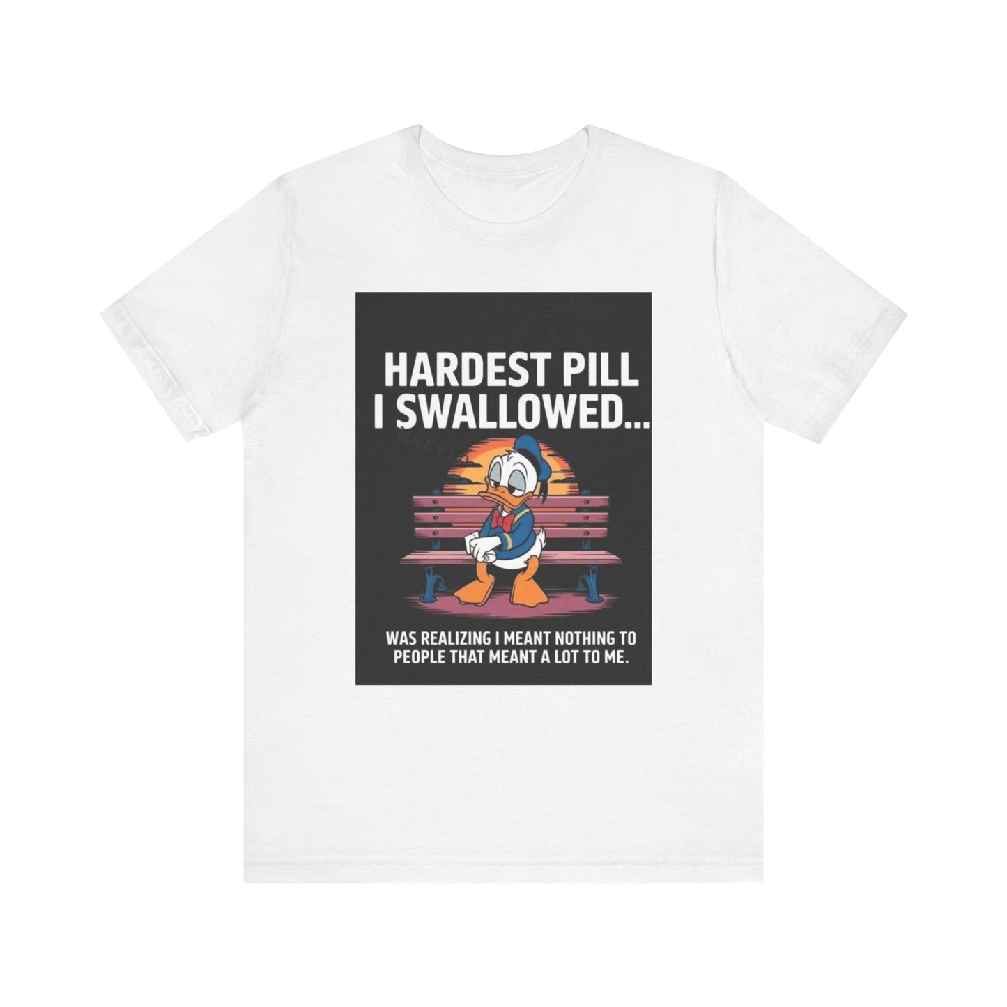 Hardest Pill Unisex Jersey Tee - Reflective Graphic T-Shirt for Thoughtful Wearers - Laughing N Style 