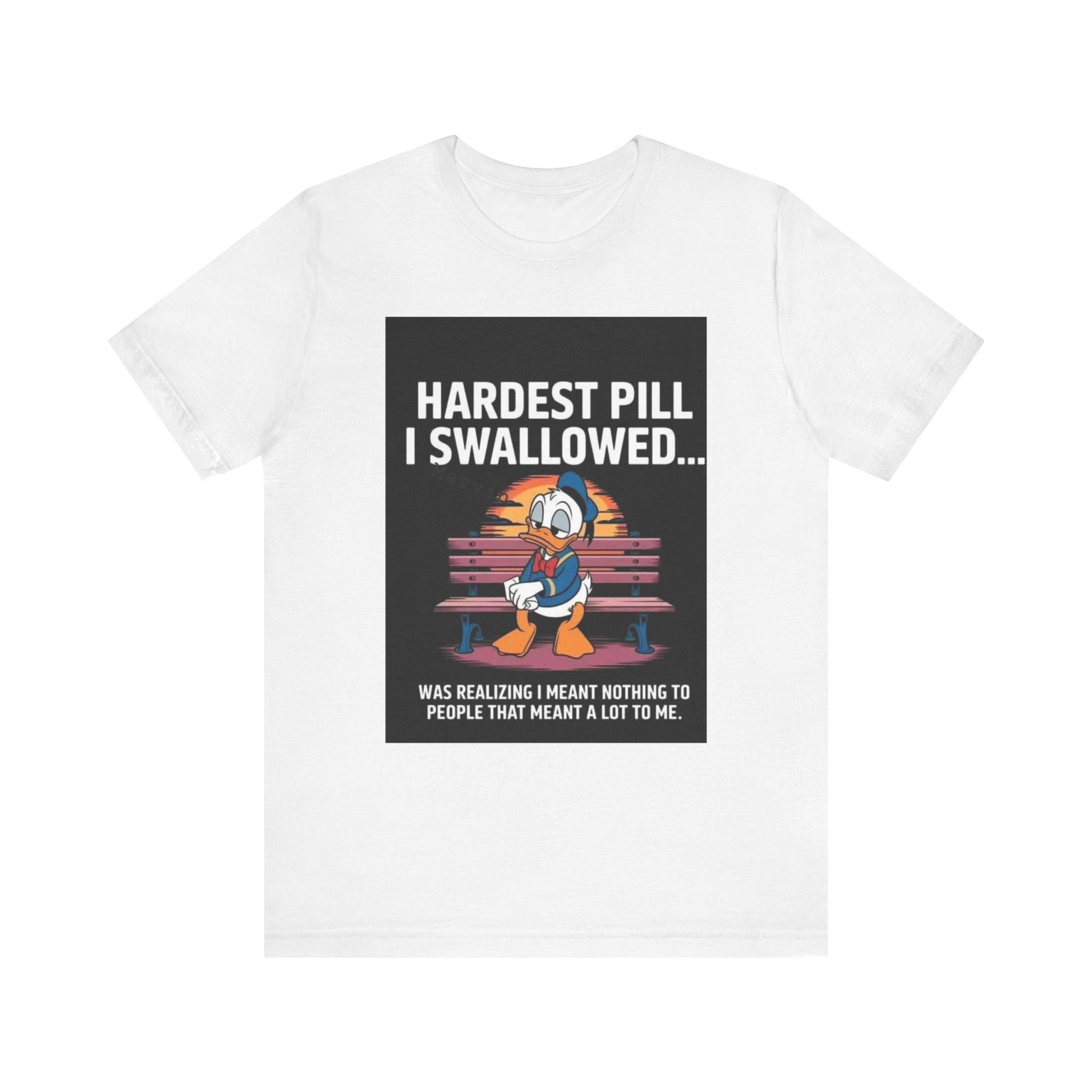 Hardest Pill Unisex Jersey Tee - Reflective Graphic T-Shirt for Thoughtful Wearers - Laughing N Style 