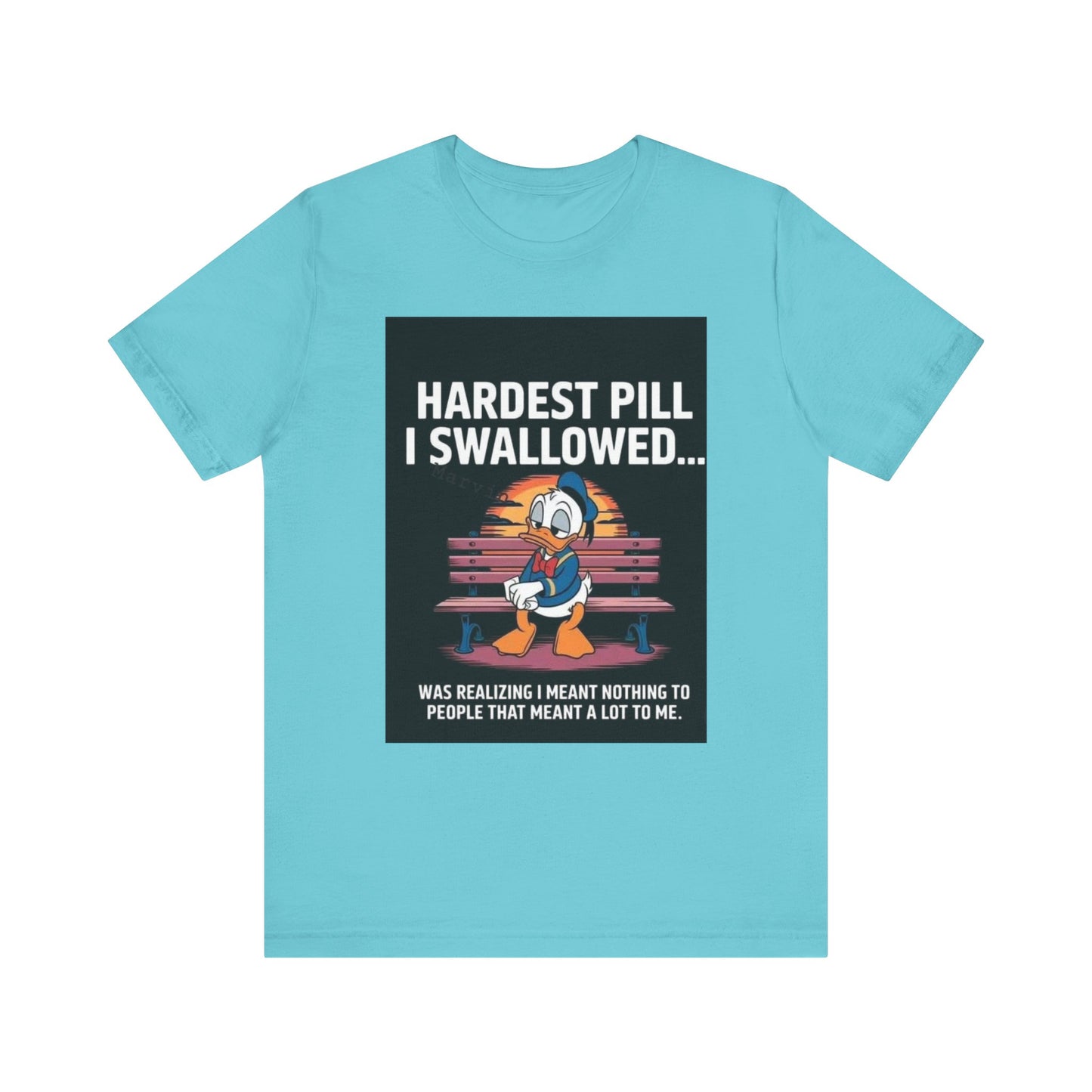 Hardest Pill Unisex Jersey Tee - Reflective Graphic T-Shirt for Thoughtful Wearers - Laughing N Style 