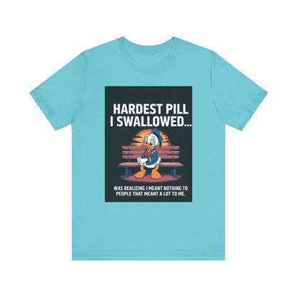 Hardest Pill Unisex Jersey Tee - Reflective Graphic T-Shirt for Thoughtful Wearers - Laughing N Style 
