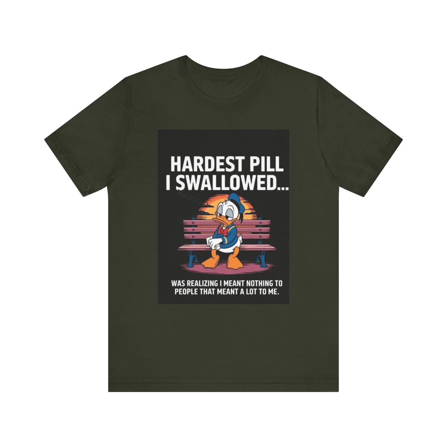 Hardest Pill Unisex Jersey Tee - Reflective Graphic T-Shirt for Thoughtful Wearers - Laughing N Style 