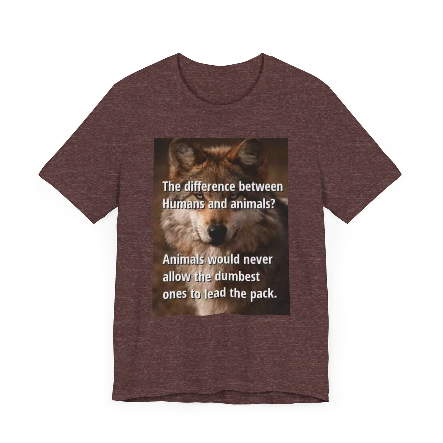 Humorous Animal-Themed Unisex Jersey Tee - "The Difference Between Humans and Animals?" - Laughing N Style 