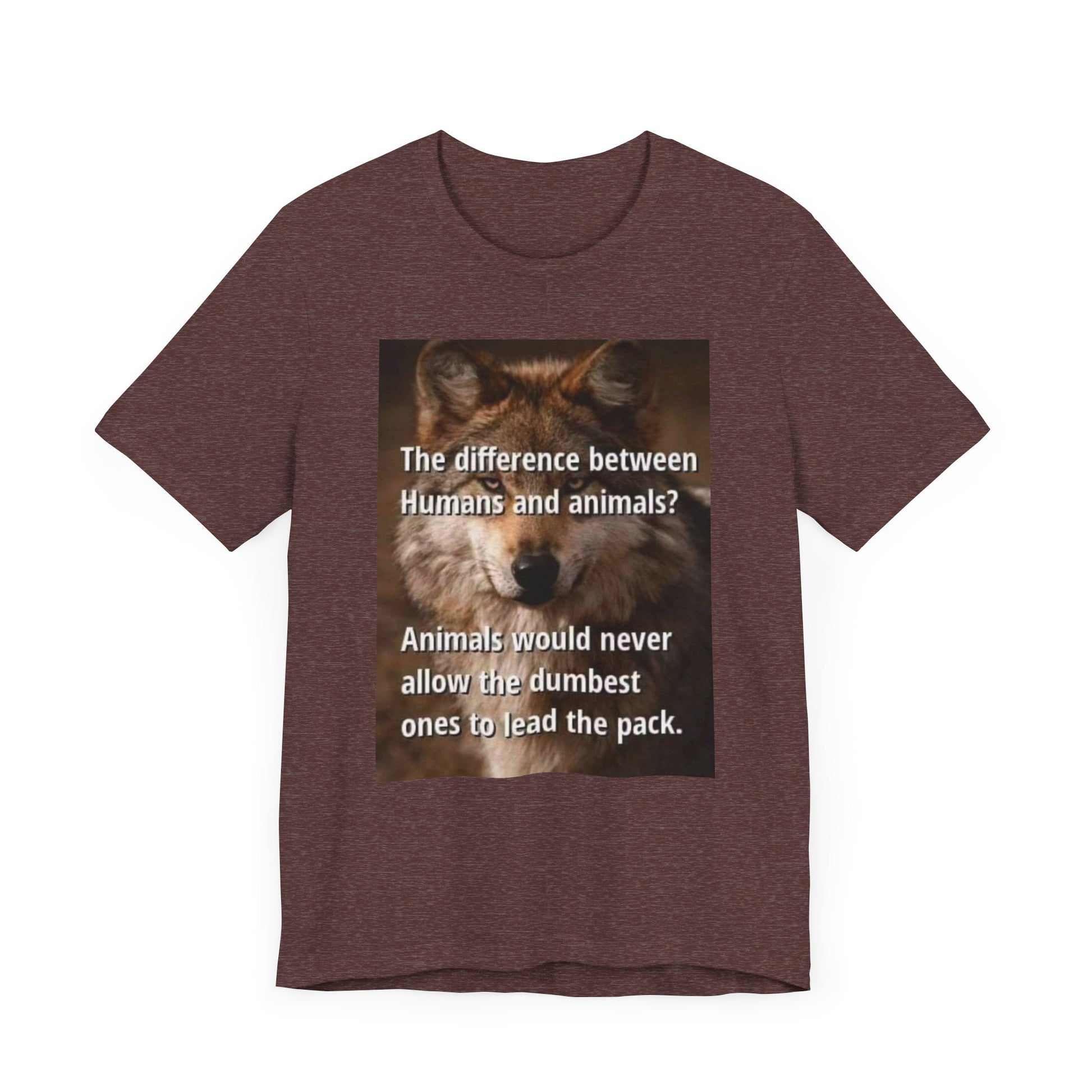 Humorous Animal-Themed Unisex Jersey Tee - "The Difference Between Humans and Animals?" - Laughing N Style 