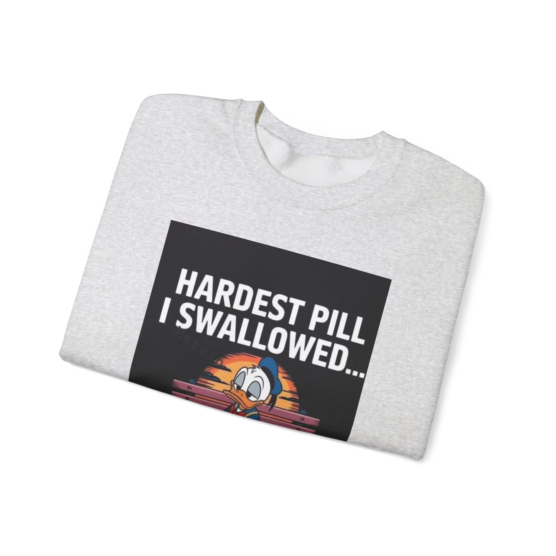 Hardest Pill I Swallowed Unisex Crewneck Sweatshirt - Emotional Comfort Wear - Laughing N Style 