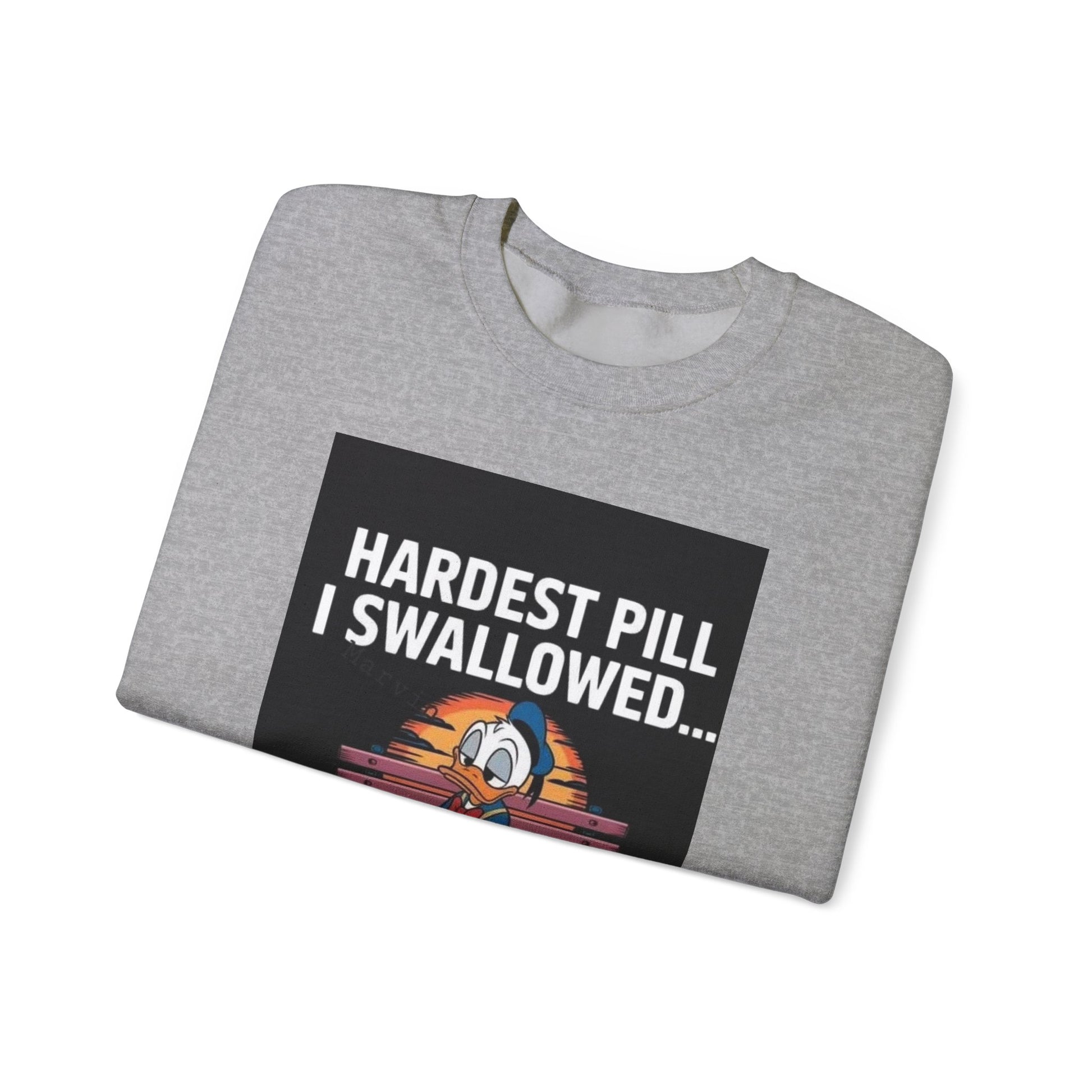 Hardest Pill I Swallowed Unisex Crewneck Sweatshirt - Emotional Comfort Wear - Laughing N Style 