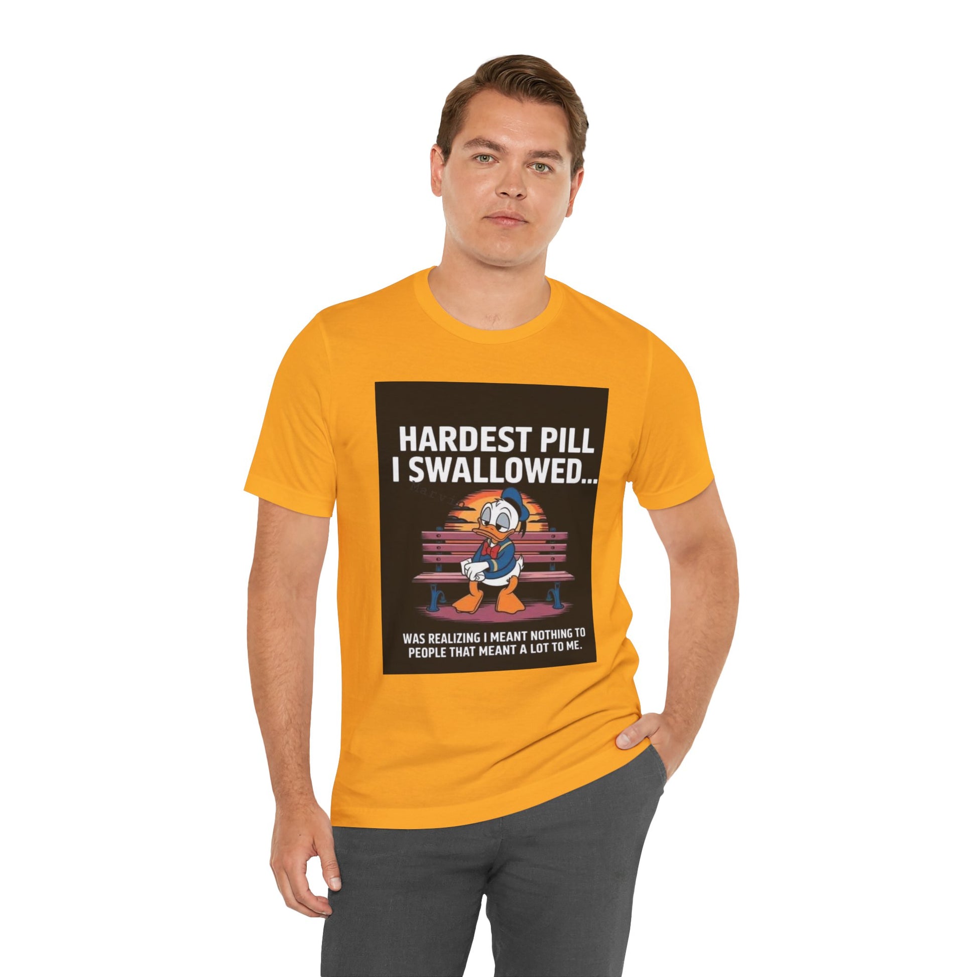 Hardest Pill Unisex Jersey Tee - Reflective Graphic T-Shirt for Thoughtful Wearers - Laughing N Style 