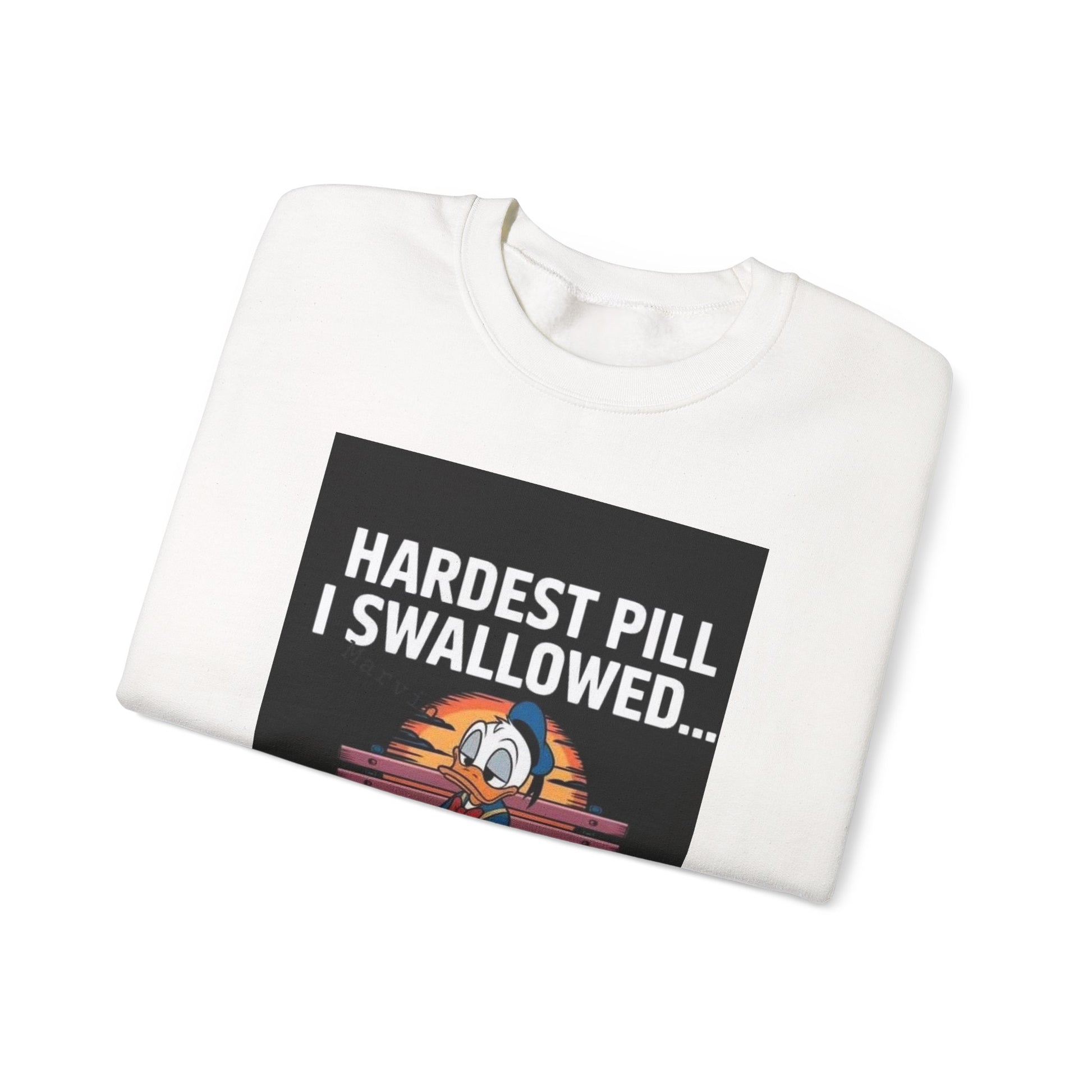 Hardest Pill I Swallowed Unisex Crewneck Sweatshirt - Emotional Comfort Wear - Laughing N Style 