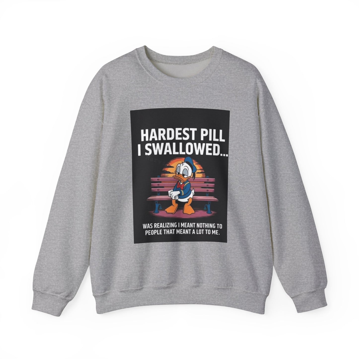 Hardest Pill I Swallowed Unisex Crewneck Sweatshirt - Emotional Comfort Wear - Laughing N Style 