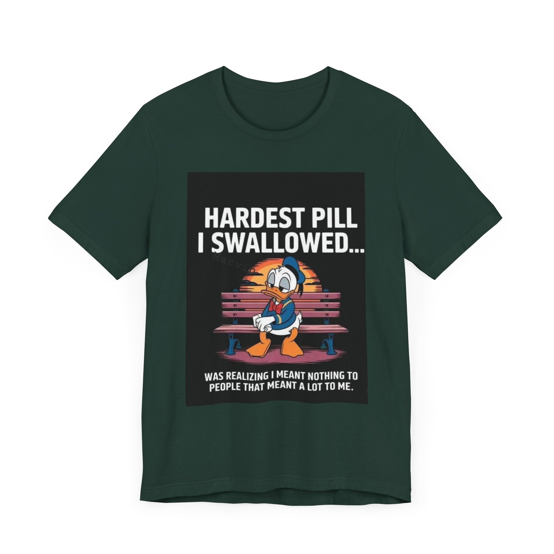 Hardest Pill Unisex Jersey Tee - Reflective Graphic T-Shirt for Thoughtful Wearers - Laughing N Style 