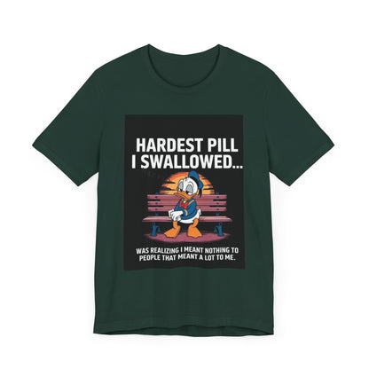 Hardest Pill Unisex Jersey Tee - Reflective Graphic T-Shirt for Thoughtful Wearers - Laughing N Style 
