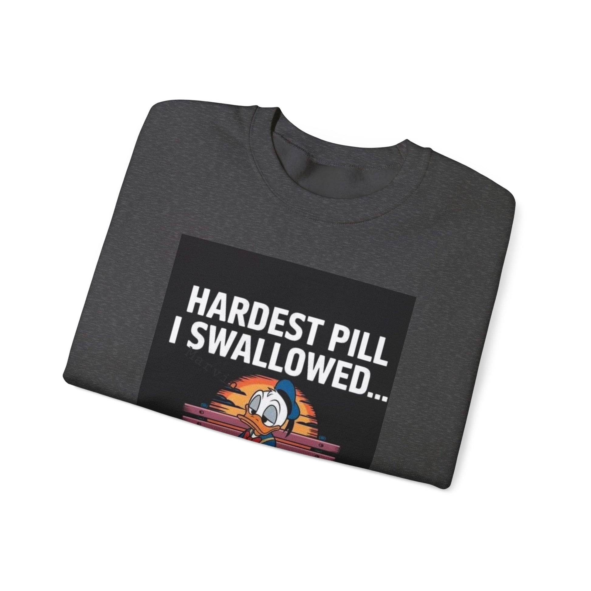 Hardest Pill I Swallowed Unisex Crewneck Sweatshirt - Emotional Comfort Wear - Laughing N Style 