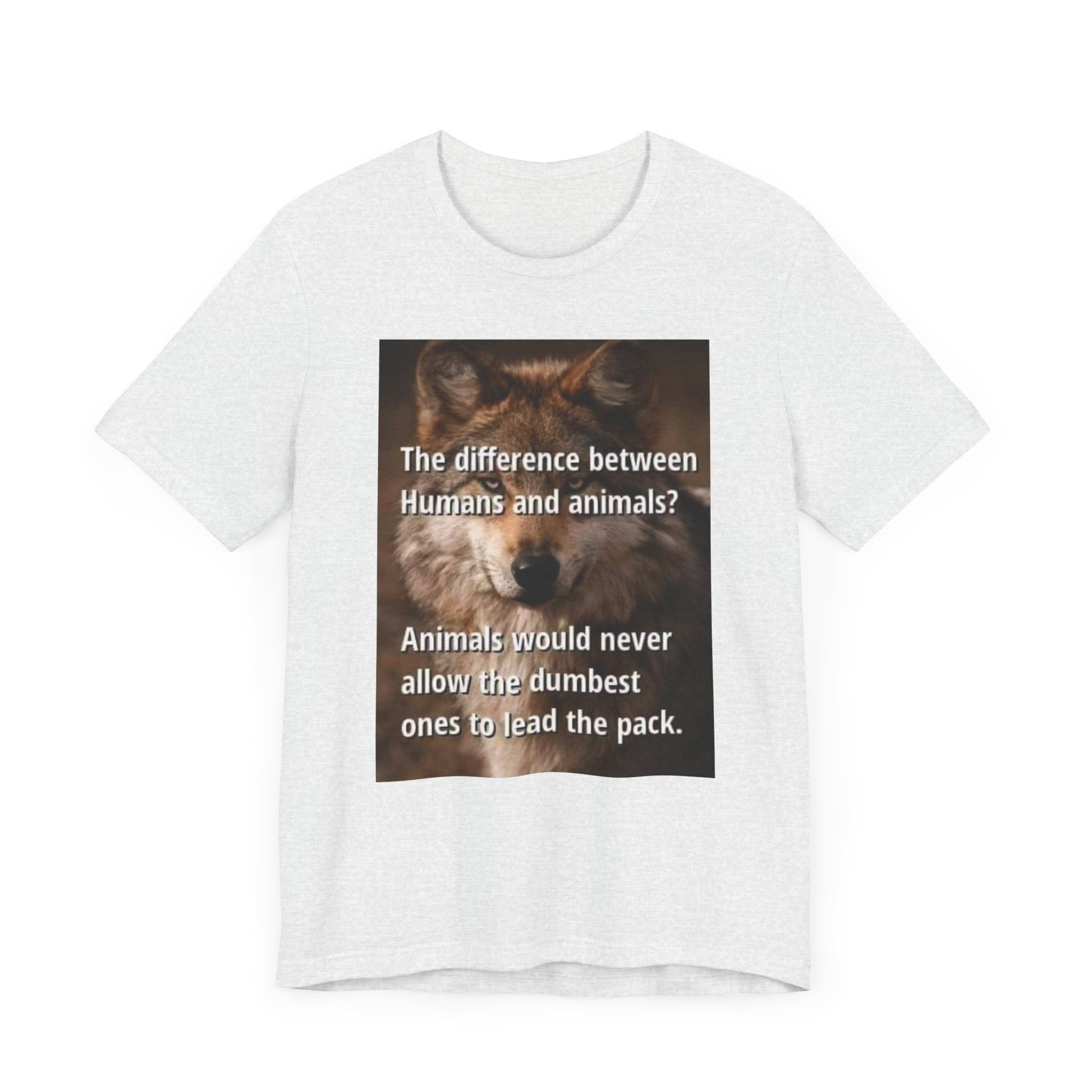 Humorous Animal-Themed Unisex Jersey Tee - "The Difference Between Humans and Animals?" - Laughing N Style 