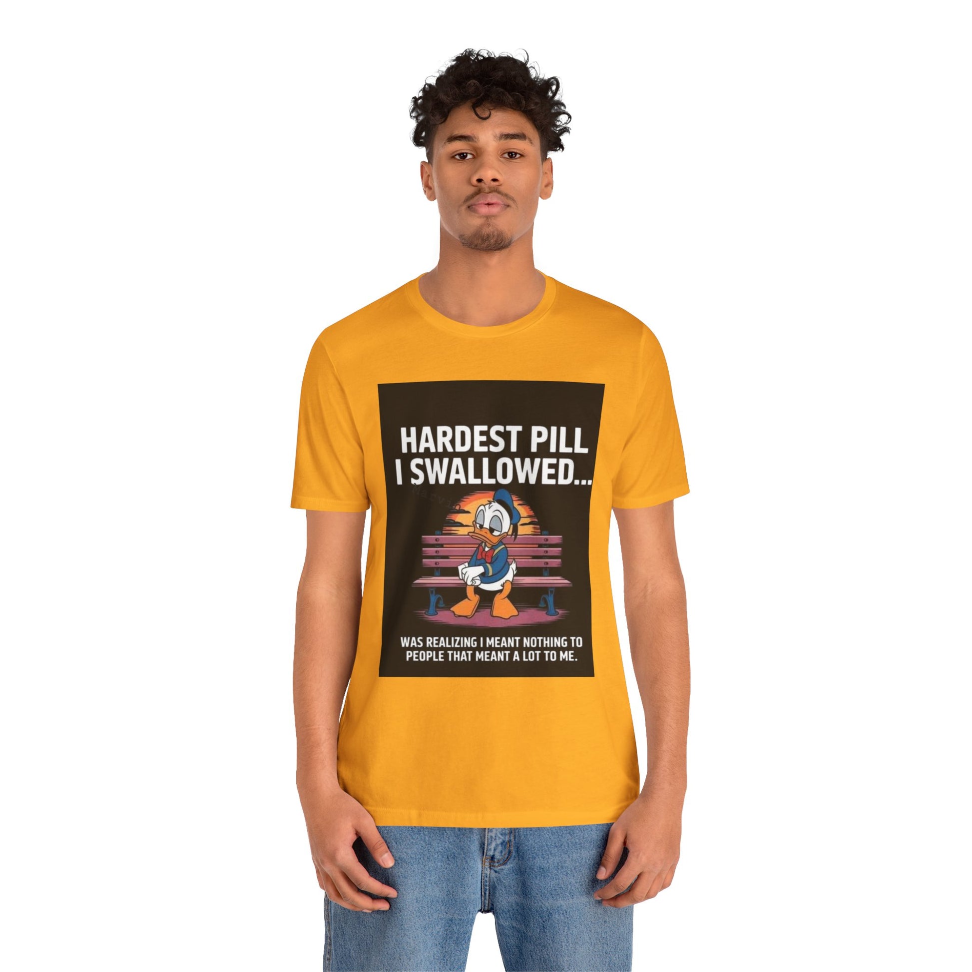 Hardest Pill Unisex Jersey Tee - Reflective Graphic T-Shirt for Thoughtful Wearers - Laughing N Style 