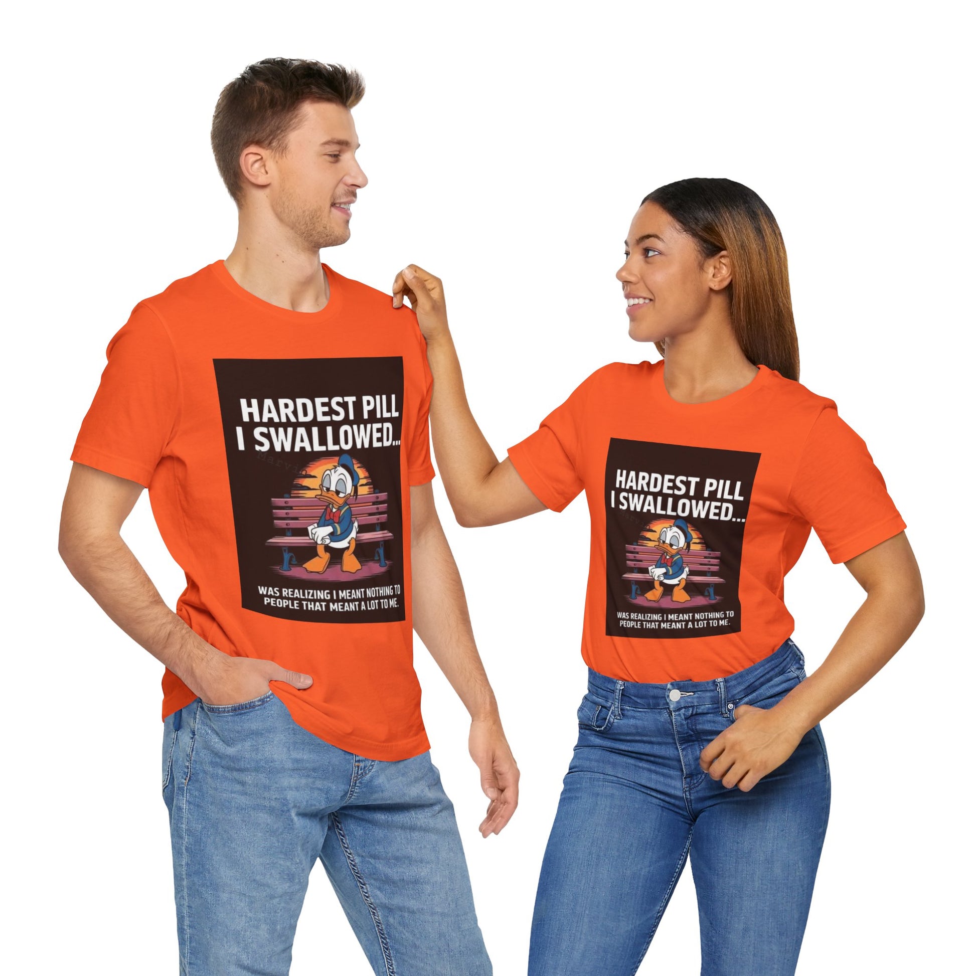Hardest Pill Unisex Jersey Tee - Reflective Graphic T-Shirt for Thoughtful Wearers - Laughing N Style 